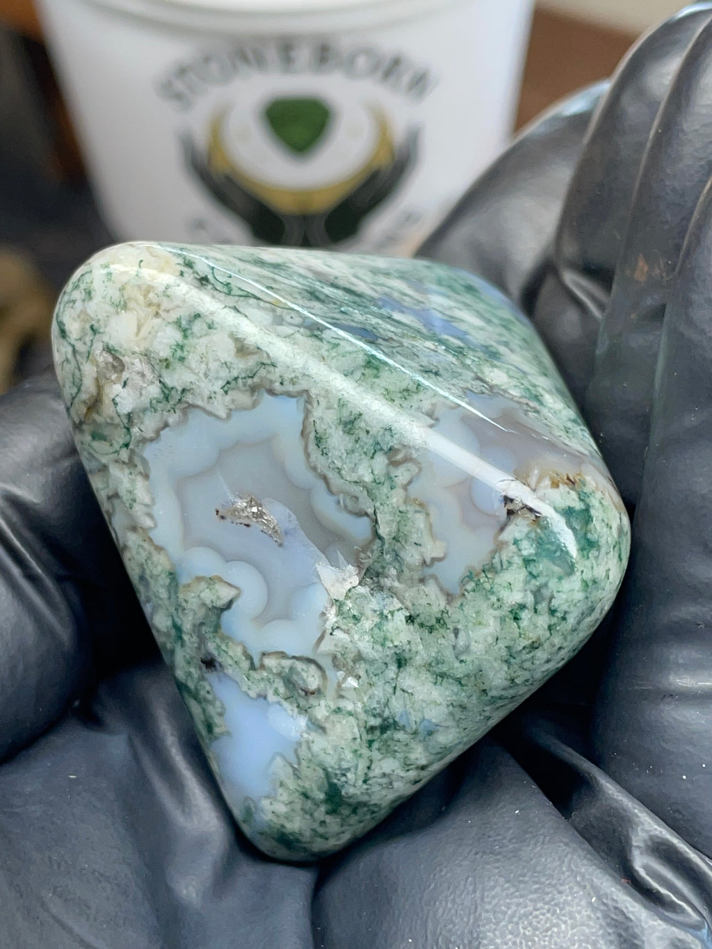 Moss Agate Freeform — Hand Polished StoneBorn Transformation