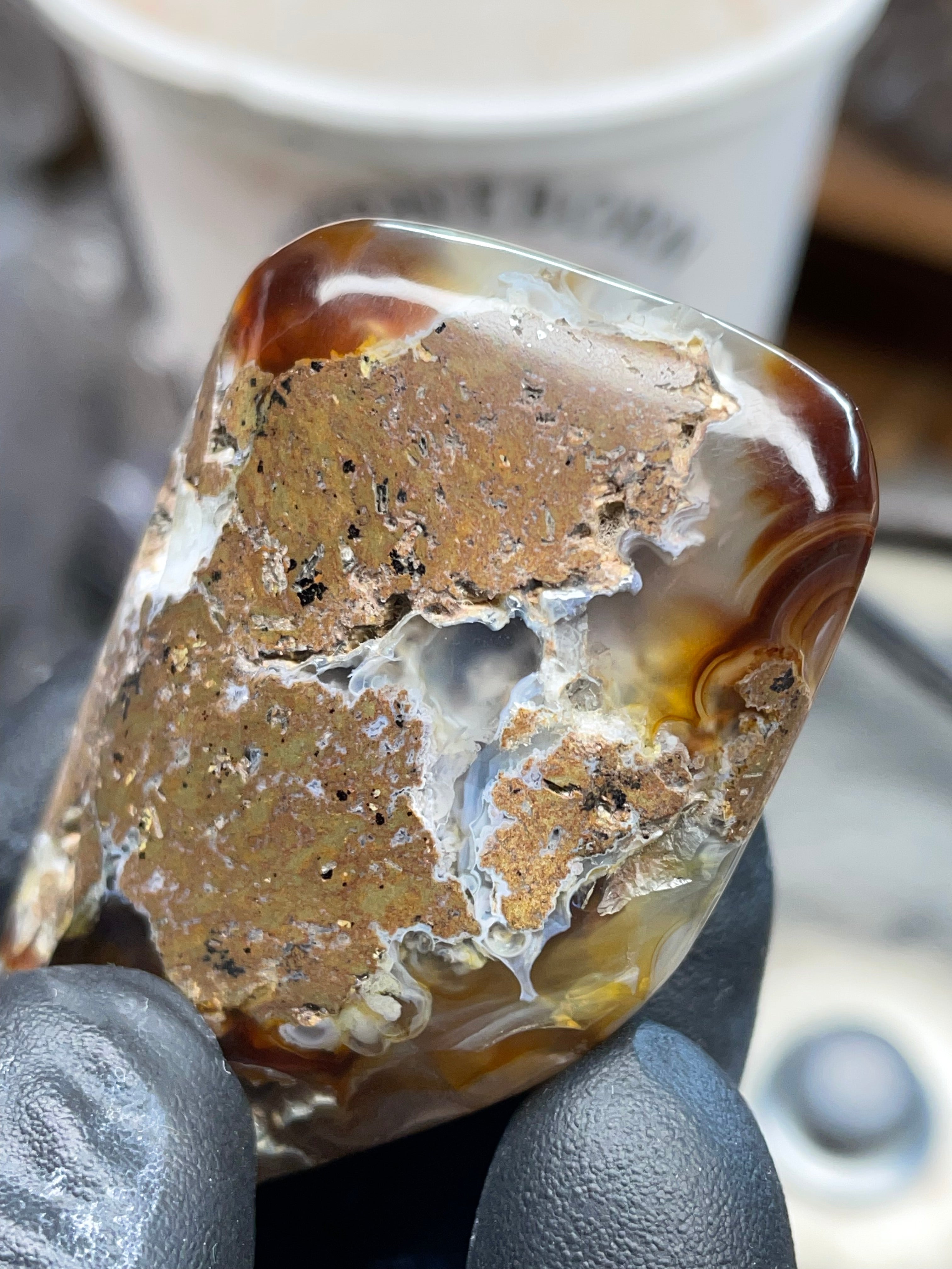StoneBorn Fire Agate — Hand Shaped & Polished