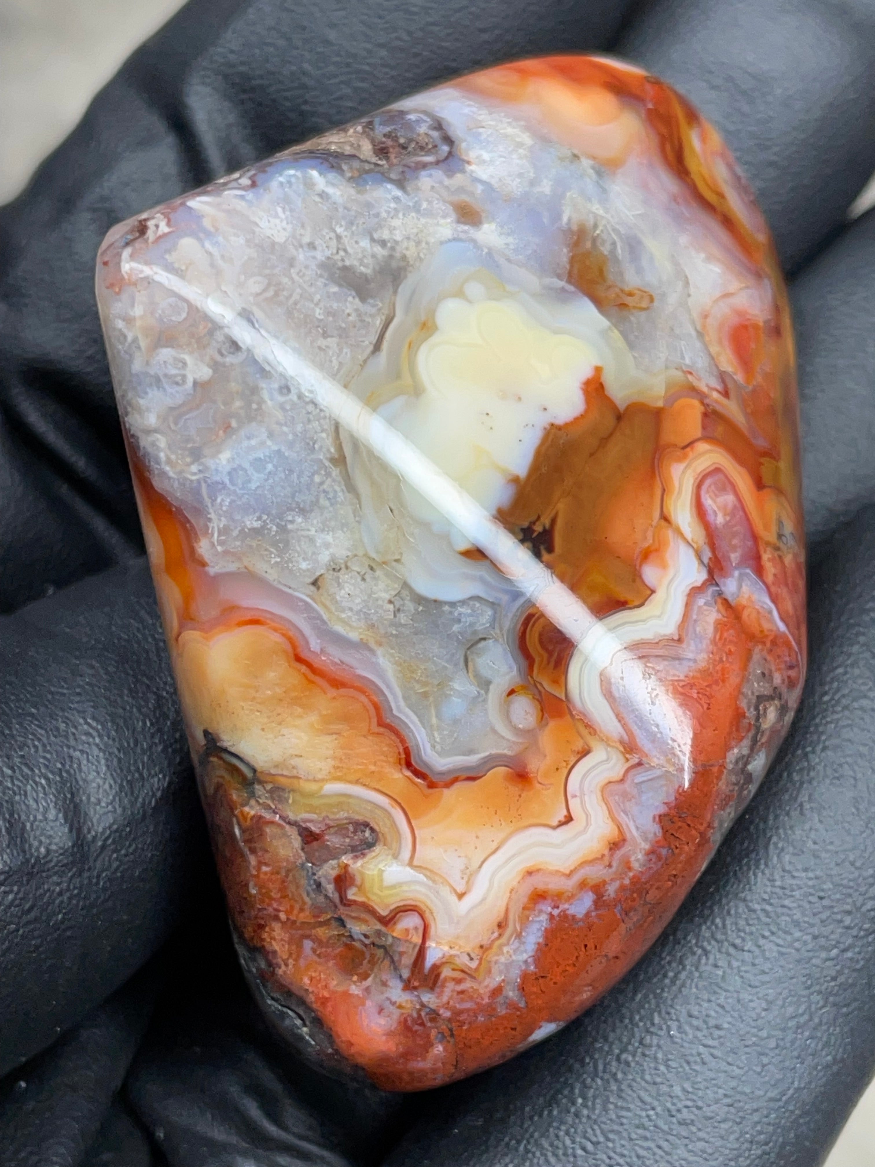 Polished Lace Agate | Hand Polished Natural Stone | One of a Kind