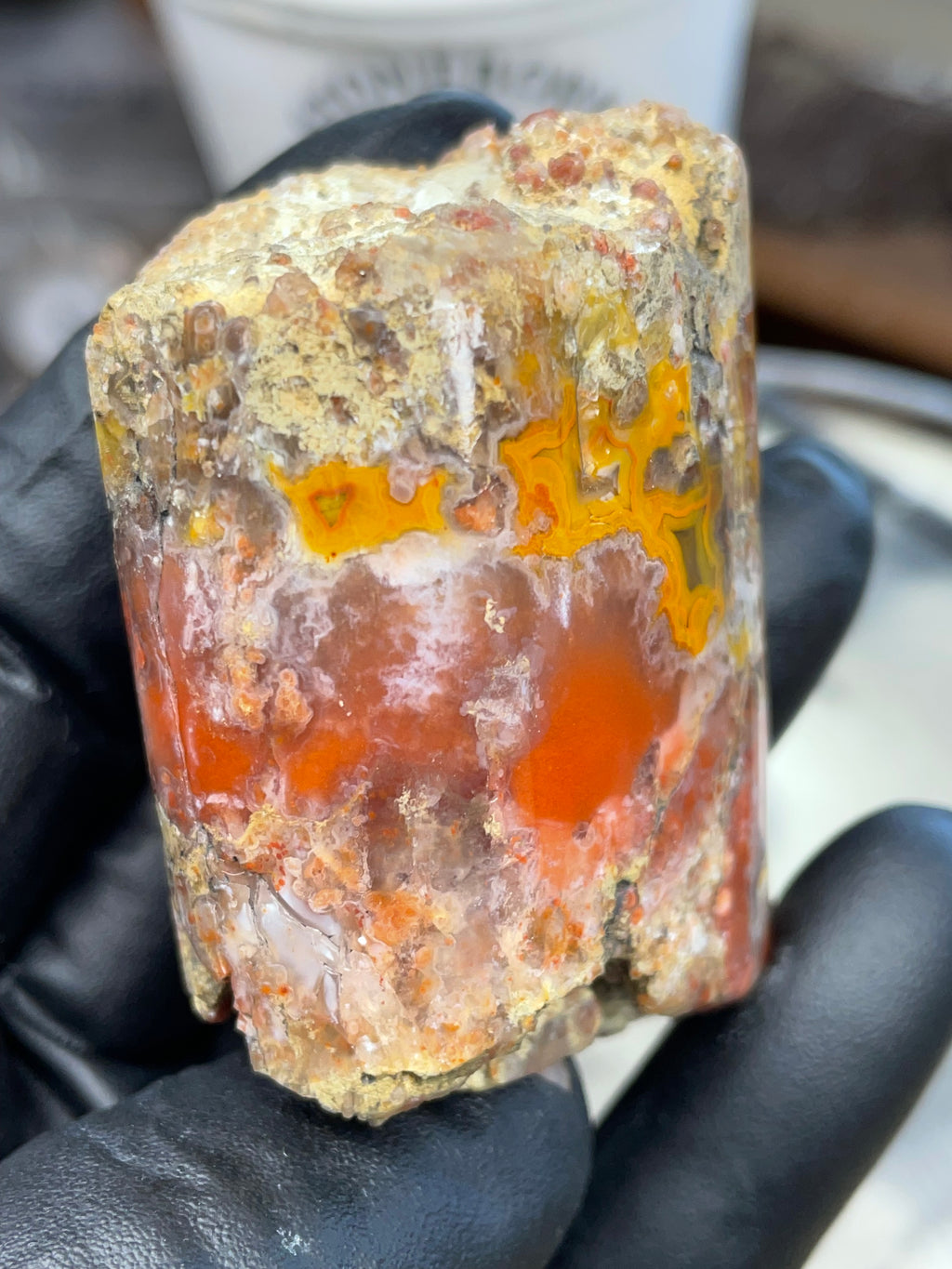 Hand-Polished Banded Agate — Raw & Refined StoneBorn Piece