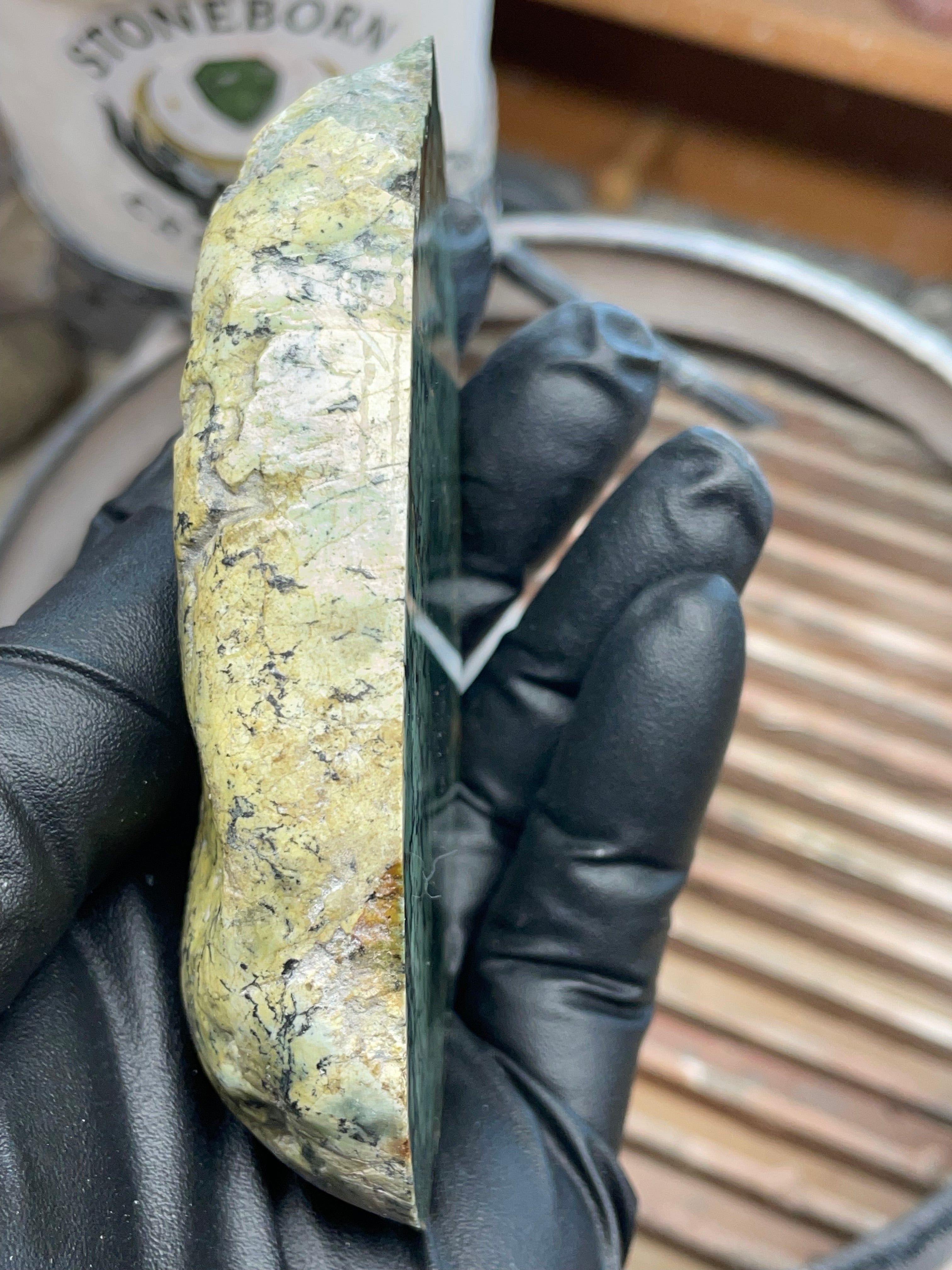 Hand-Collected Mint Green Serpentine Slab | Raw & Refined StoneBorn Specimen