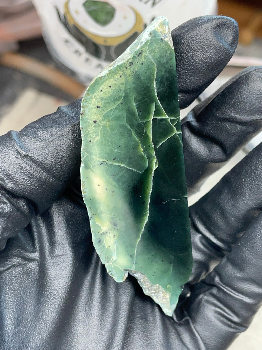 Hand-Polished Green Stone Slab | StoneBorn Creations