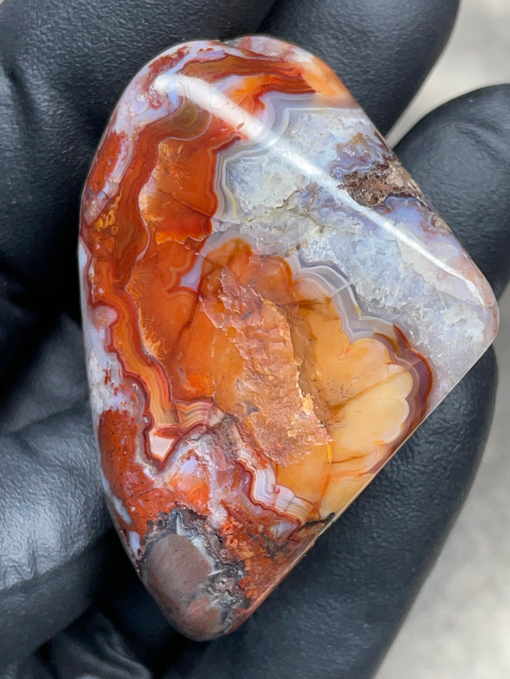 Polished Lace Agate | Hand Polished Natural Stone | One of a Kind
