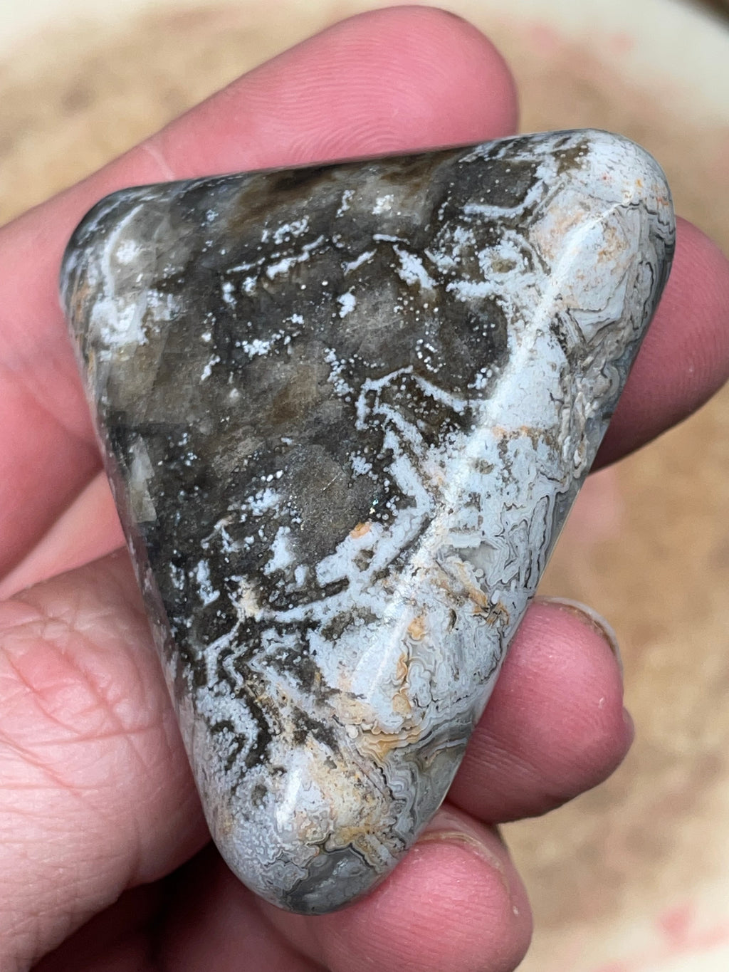 Tuxedo Lace Agate – Hand Polished Natural Stone | One of a Kind