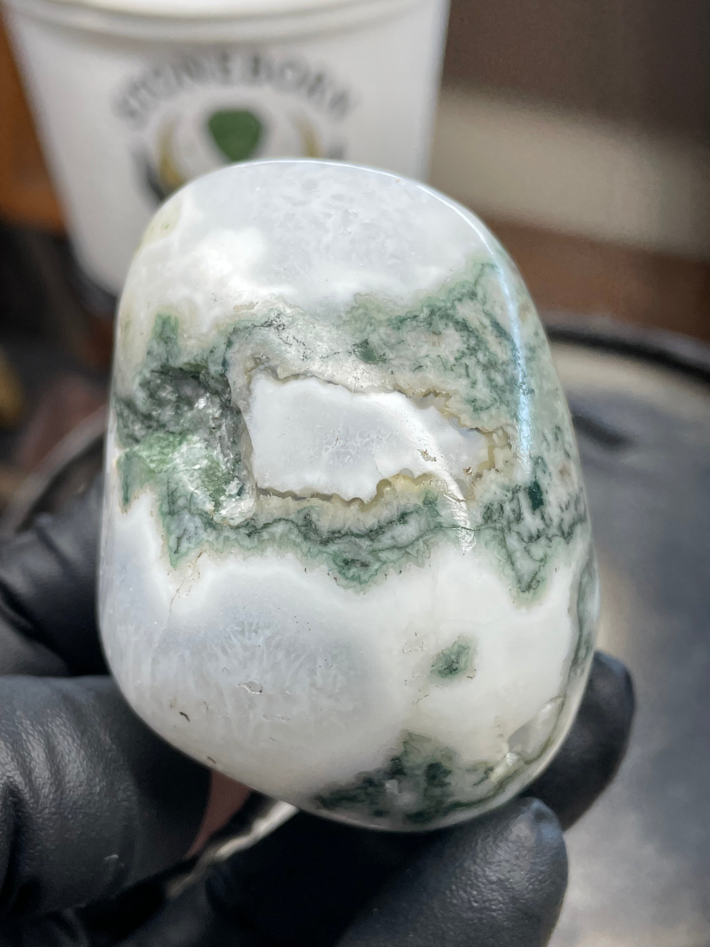 🌿 Moss Agate Freeform — Hand Polished StoneBorn Creations