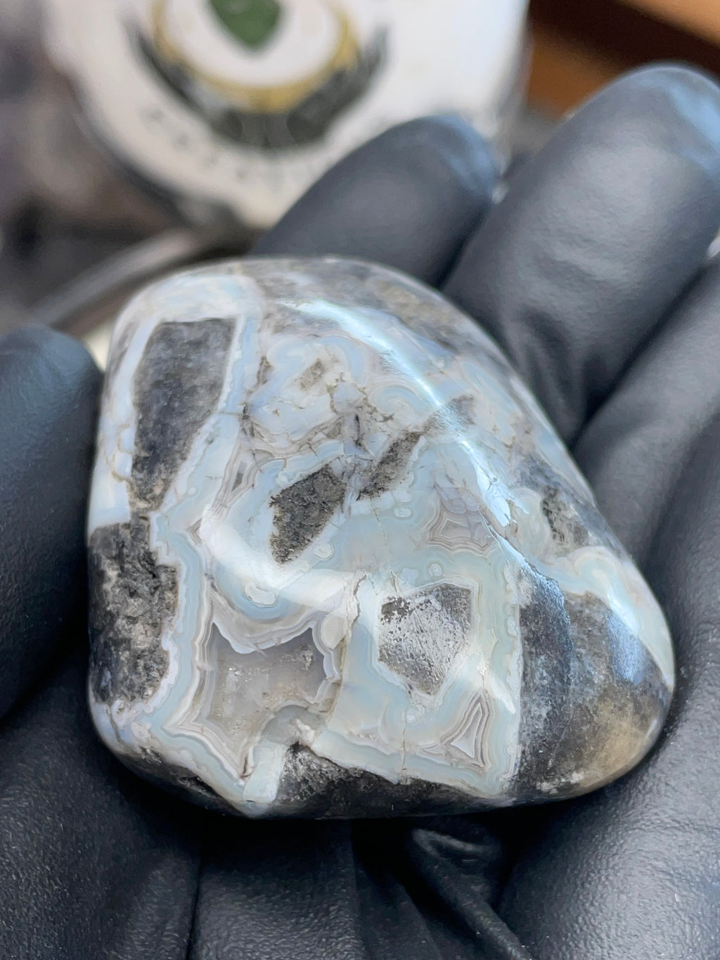 Blue-White Lace Banded Agate Freeform