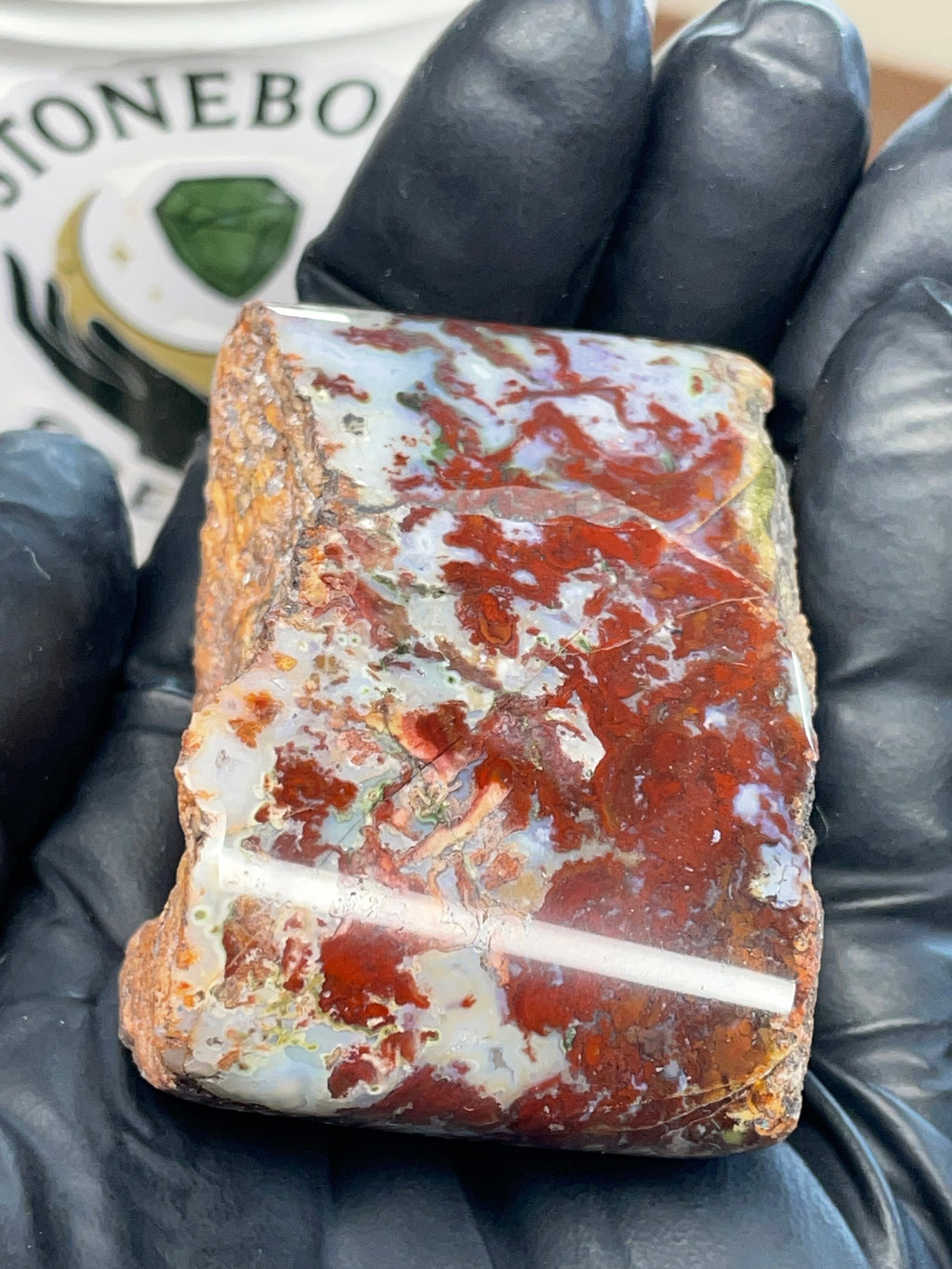 🔥 Fire Agate / Red Lightning Agate – Hand Shaped & Polished | StoneBorn Creations