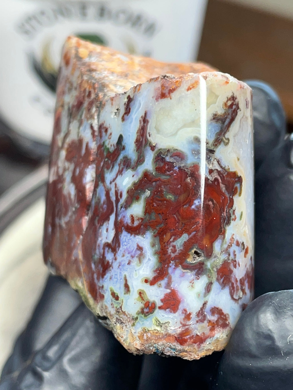 🔥 Fire Agate / Red Lightning Agate – Hand Shaped & Polished | StoneBorn Creations