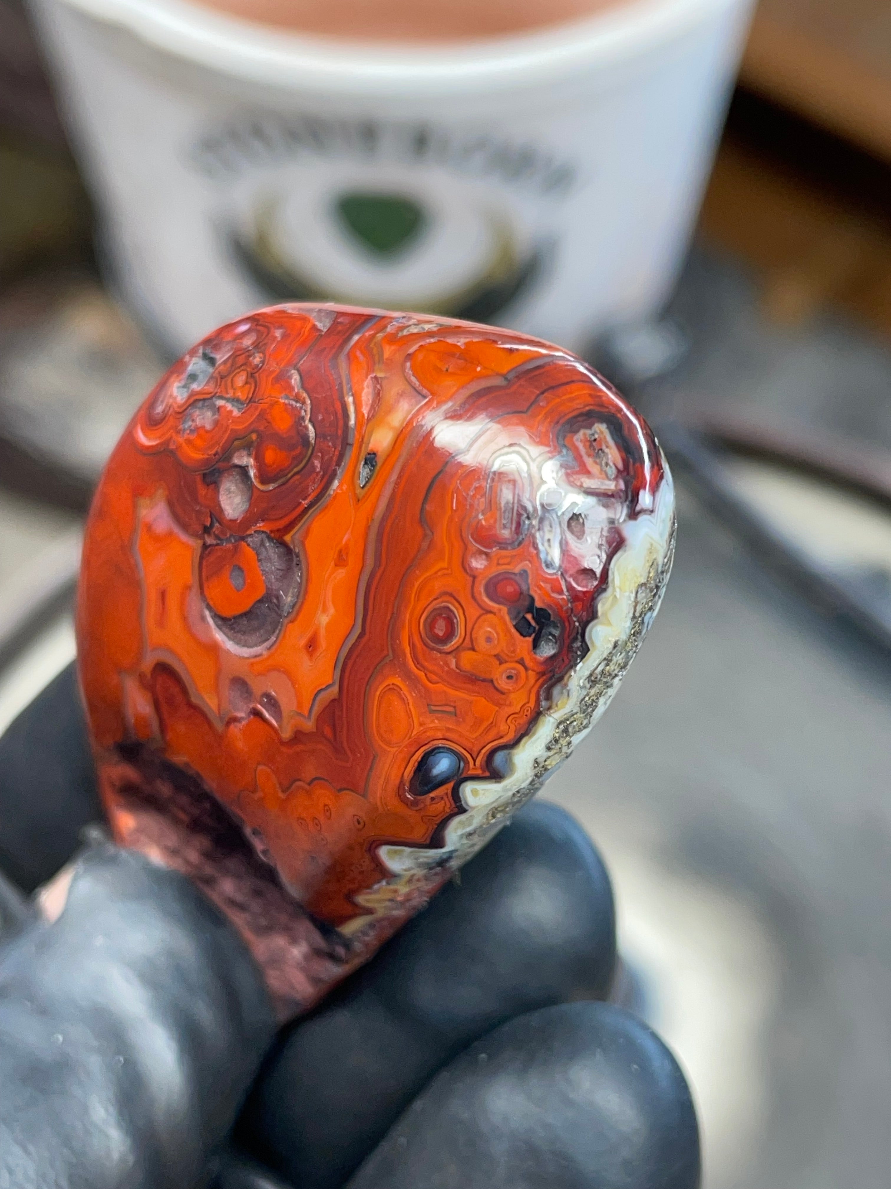 Hand-Polished Red Banded Agate — Raw & Refined