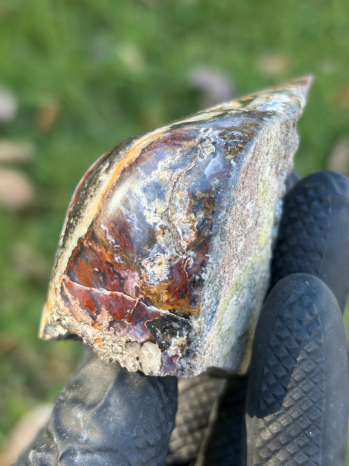 StoneBorn Creations – Multicolored Lace Agate | Hand-Polished Natural Display Stone