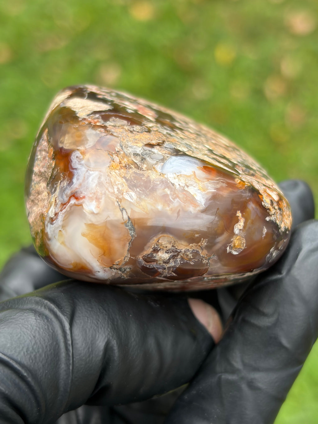 StoneBorn Creations Fire Agate — Hand-Polished Natural Stone
