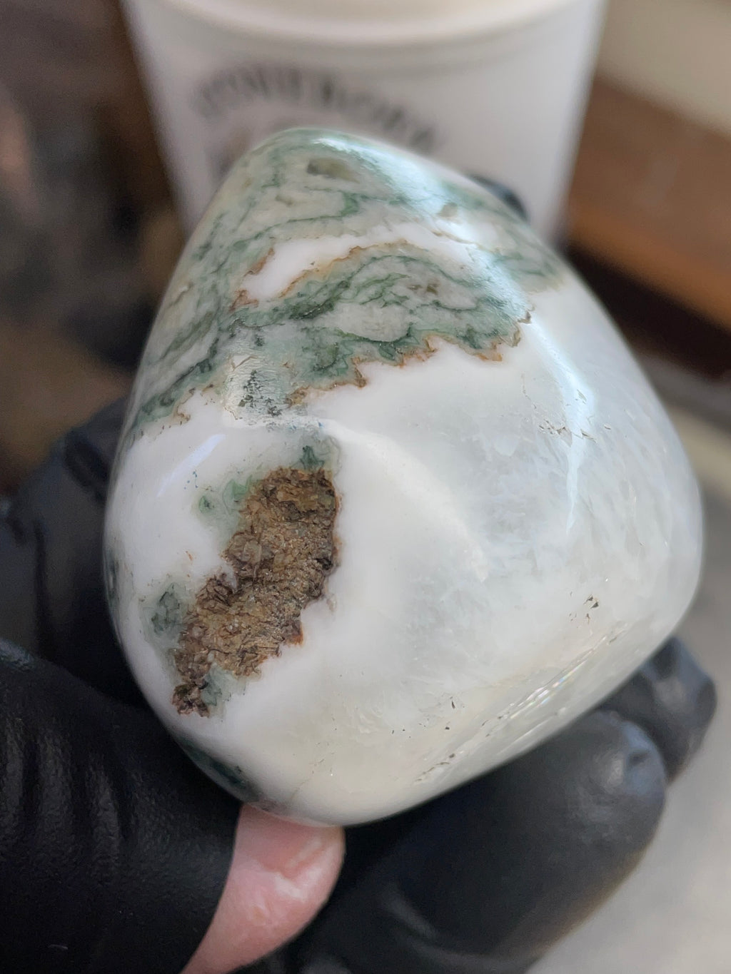 🌿 Moss Agate Freeform — Hand Polished StoneBorn Creations