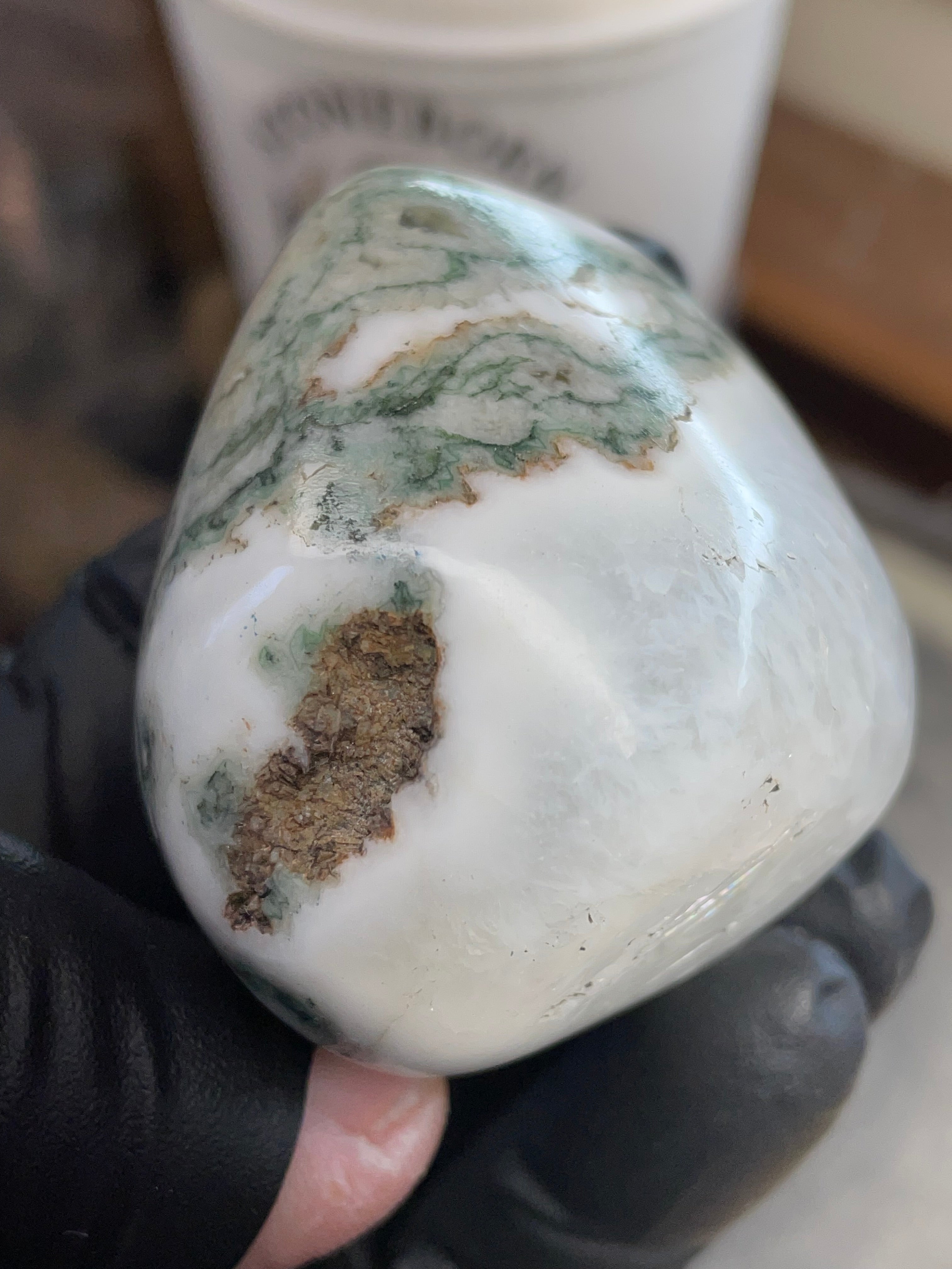 🌿 Moss Agate Freeform — Hand Polished StoneBorn Creations