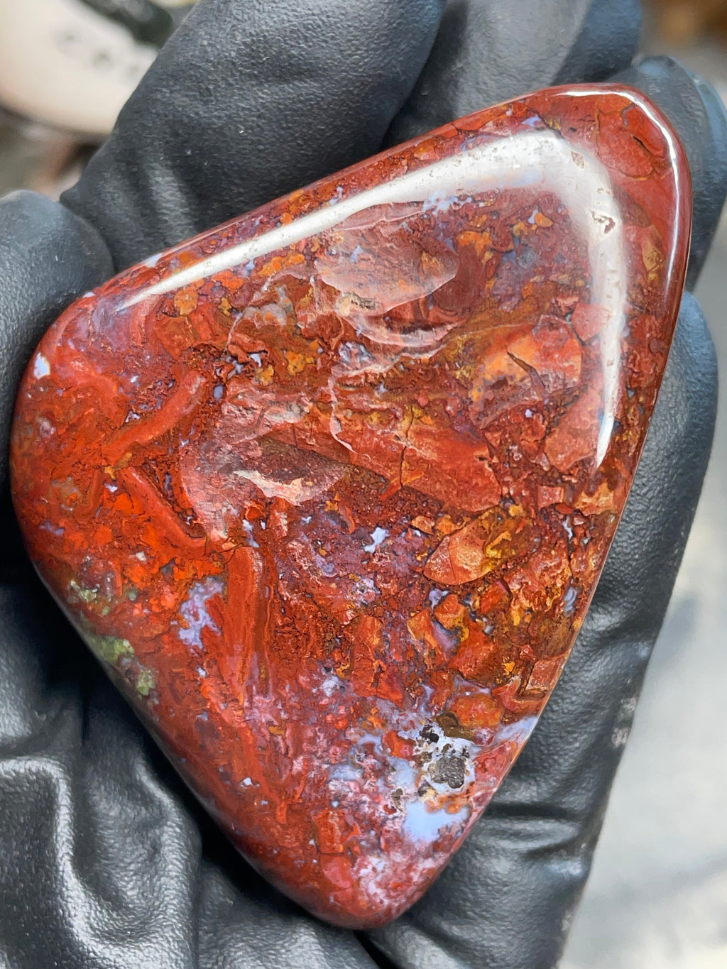 StoneBorn Creations | Hand-Polished Red Jasper & Greenstone Freeform