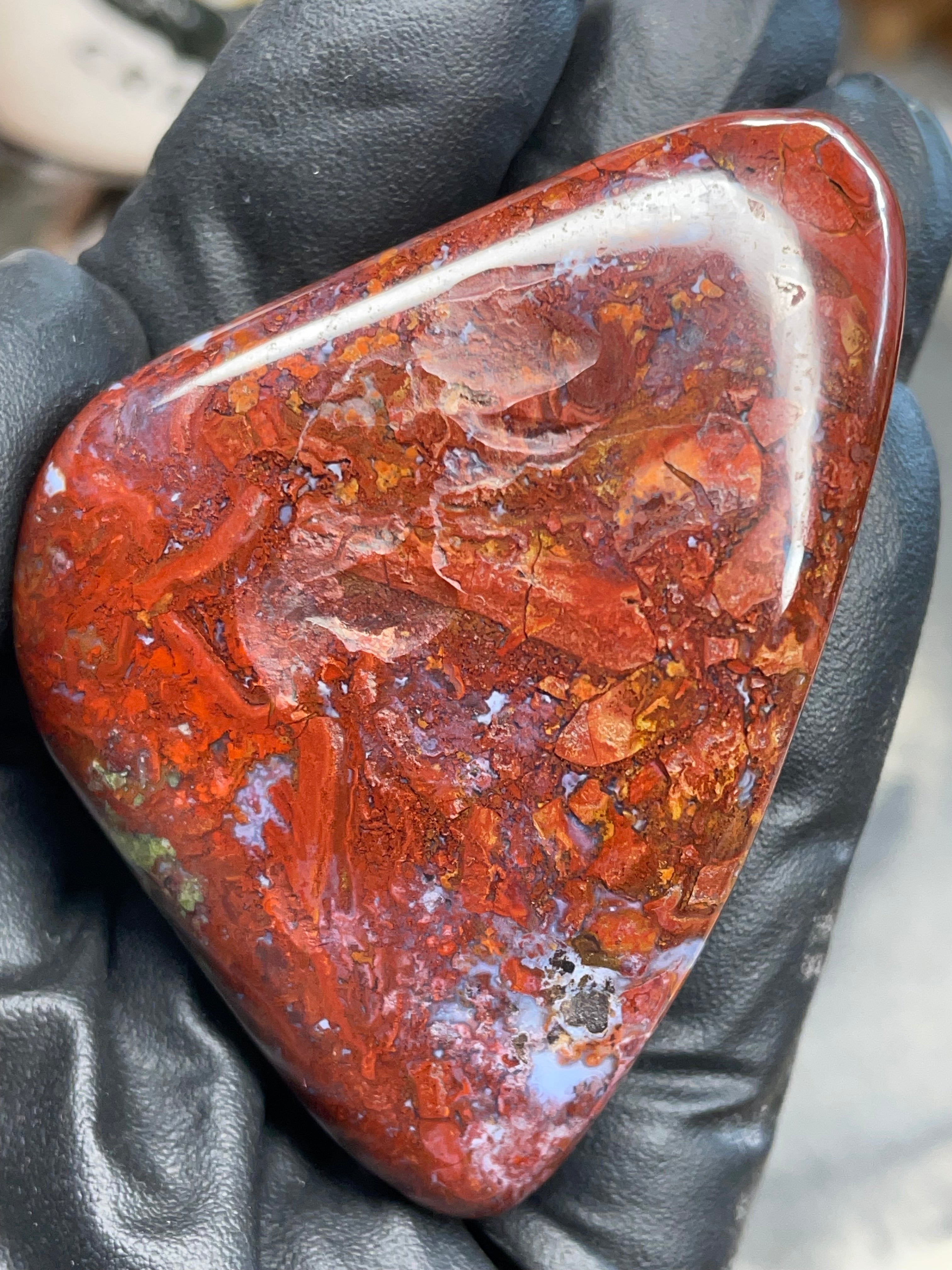 StoneBorn Creations | Hand-Polished Red Jasper & Greenstone Freeform