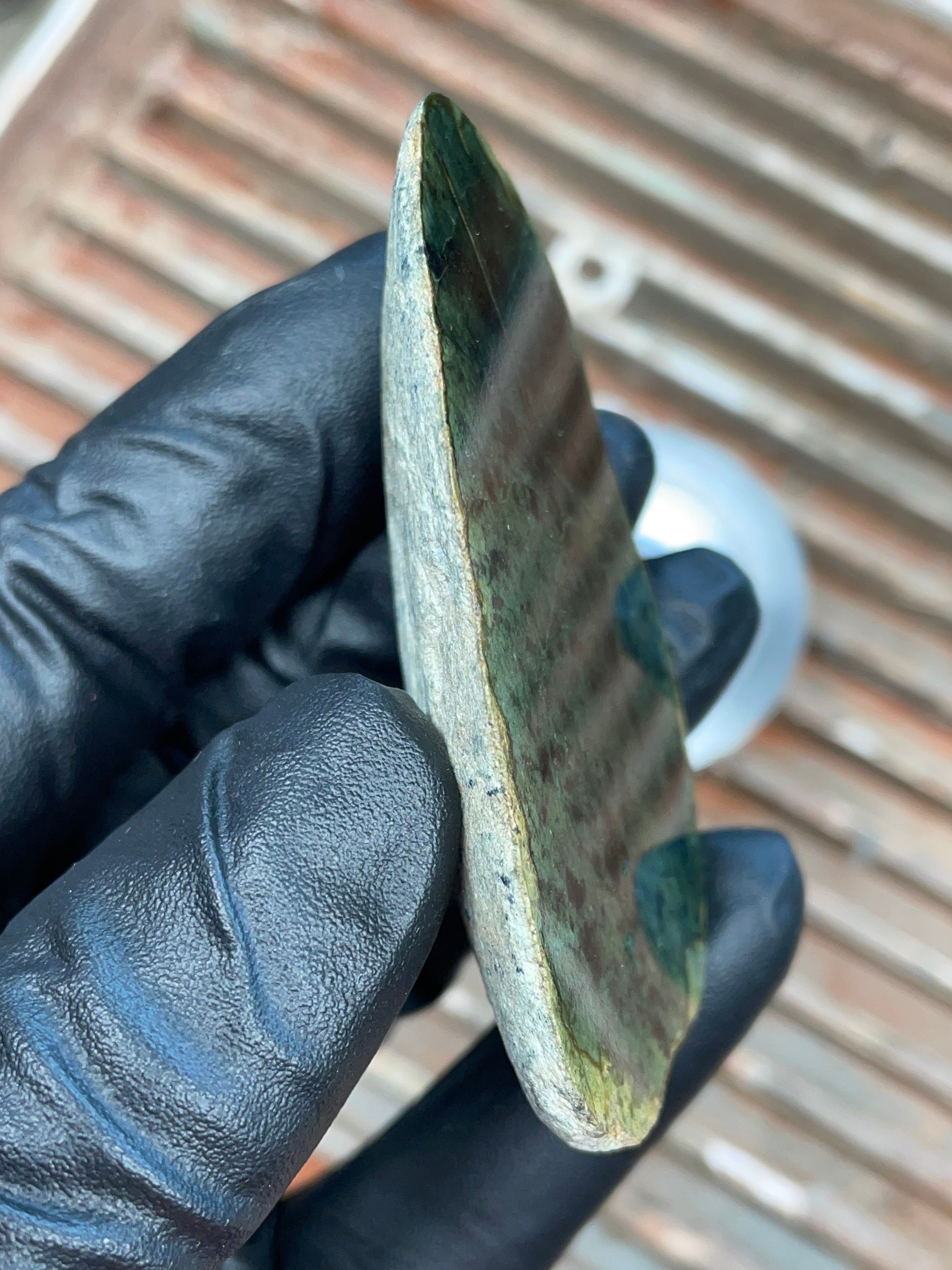StoneBorn Creations | Polished Vermont Greenstone Slab — Deep Forest Green with Natural Ruby Tones