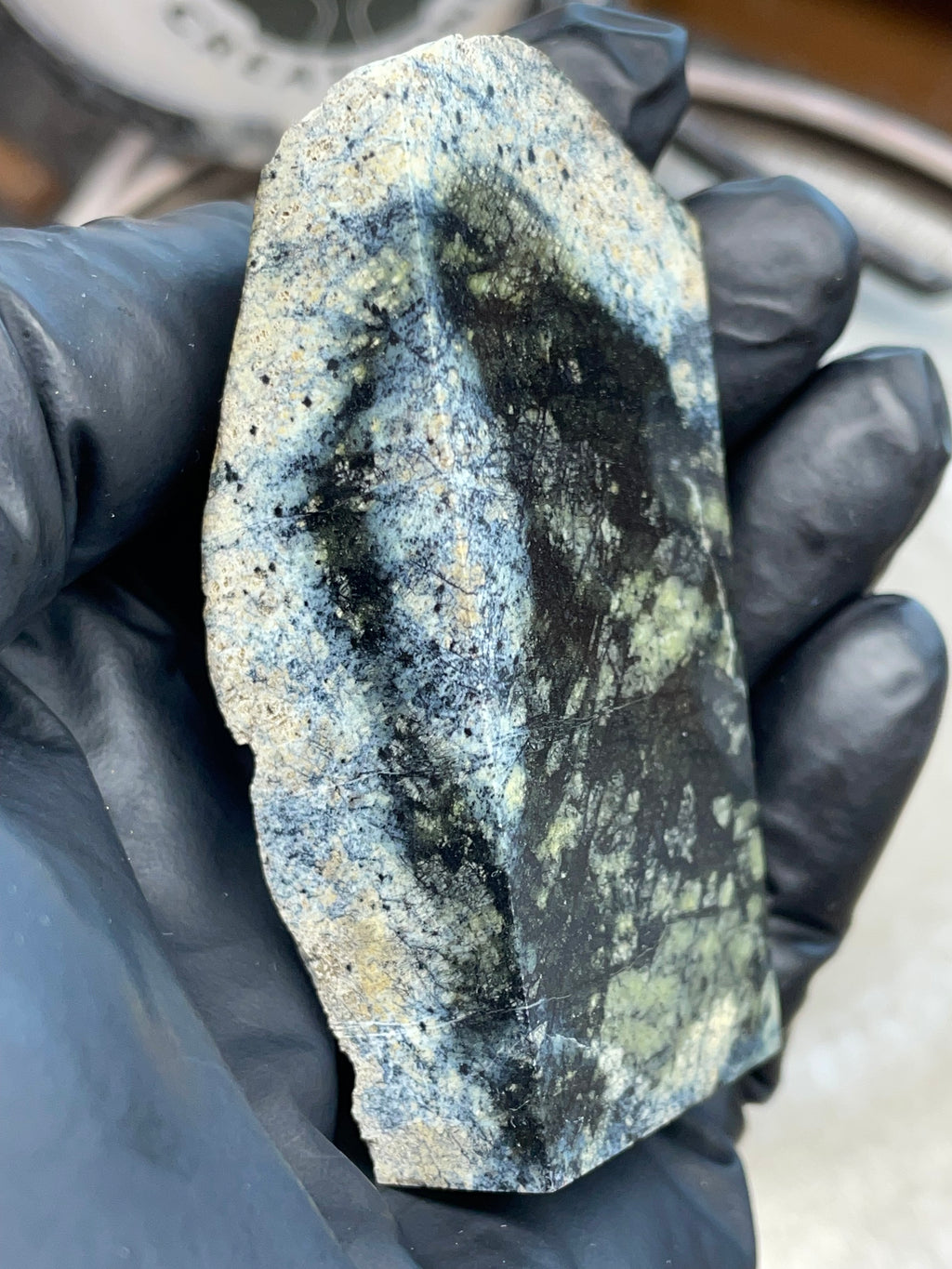Hand-Polished Dark Green Serpentine Slab | StoneBorn Creations