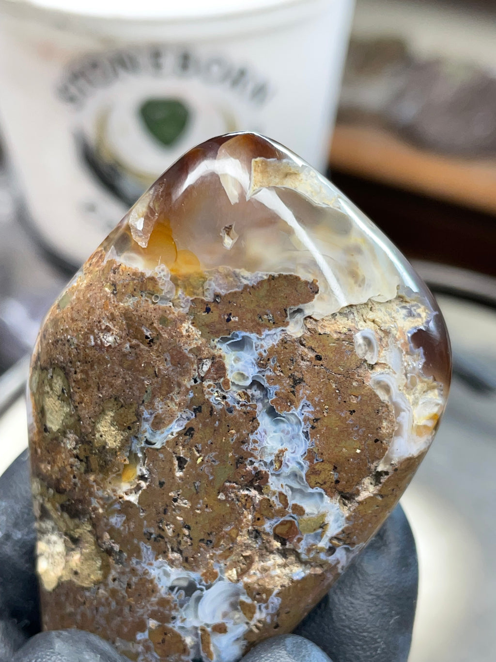 StoneBorn Fire Agate — Hand Shaped & Polished