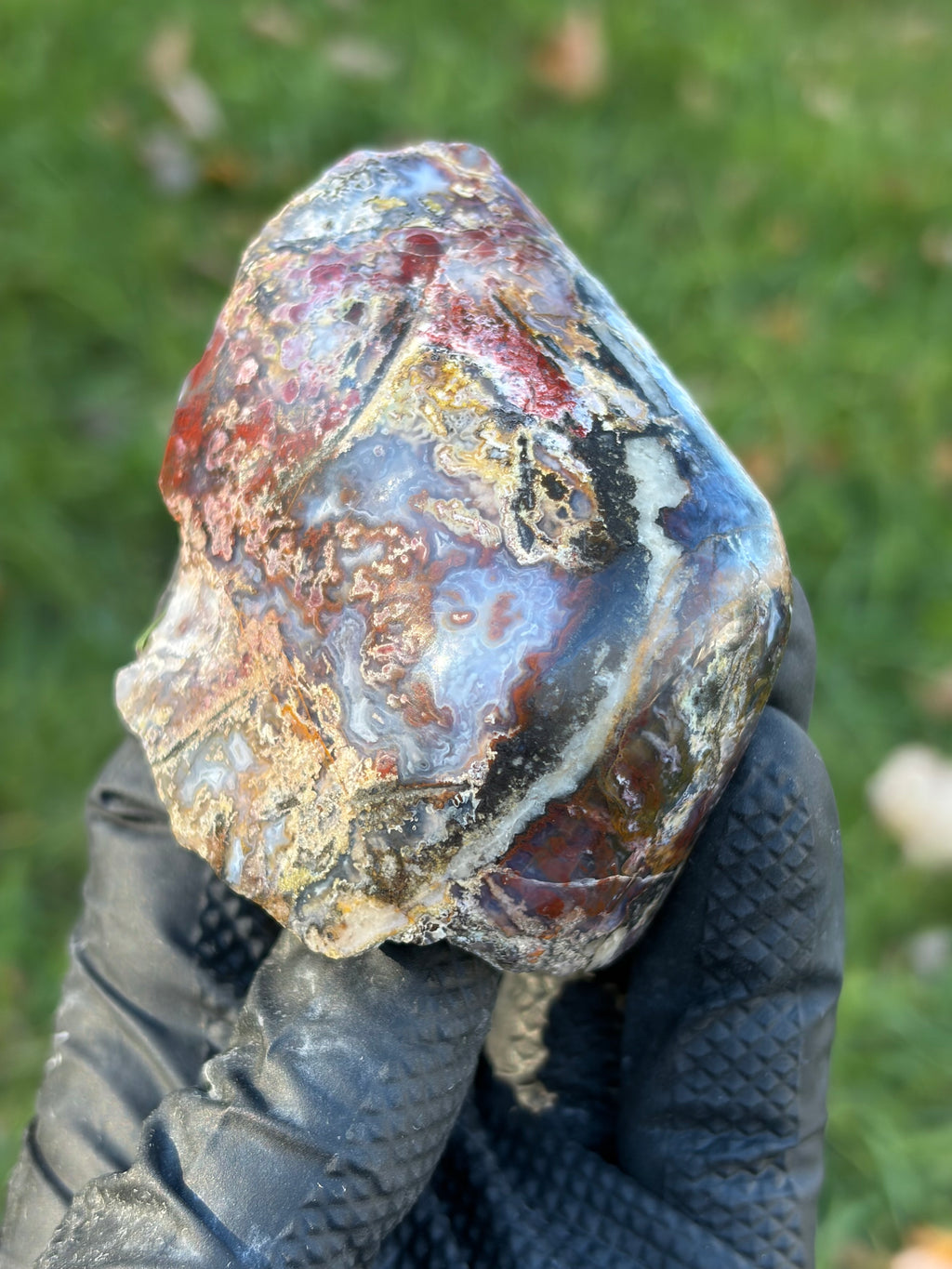 StoneBorn Creations – Multicolored Lace Agate | Hand-Polished Natural Display Stone