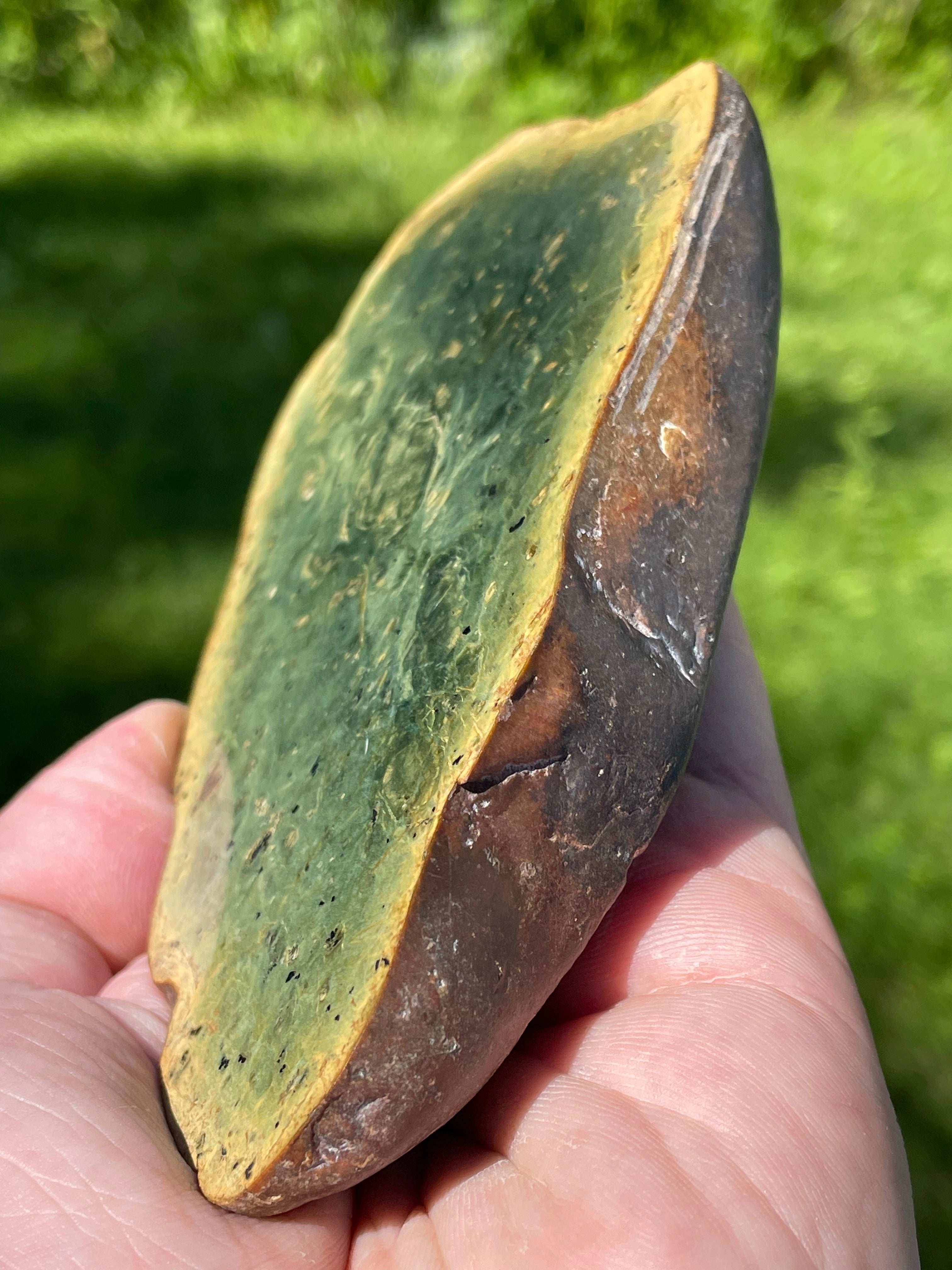 StoneBorn Creations Hand-Polished Vermont Serpentine Bookmatched Pair | One-of-a-Kind Natural Display Stones