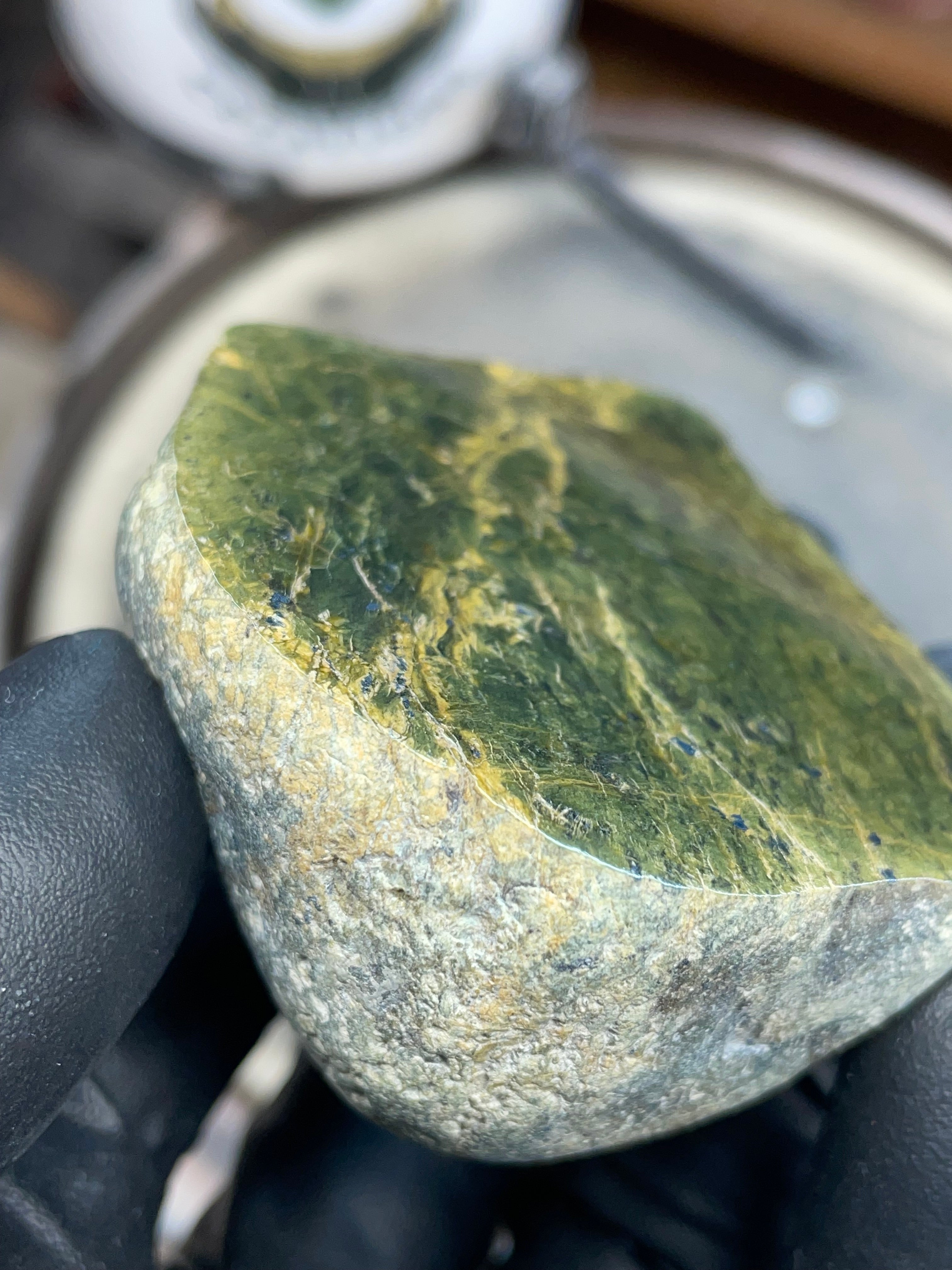 Hand-Polished Green Stone Slab | StoneBorn Creations