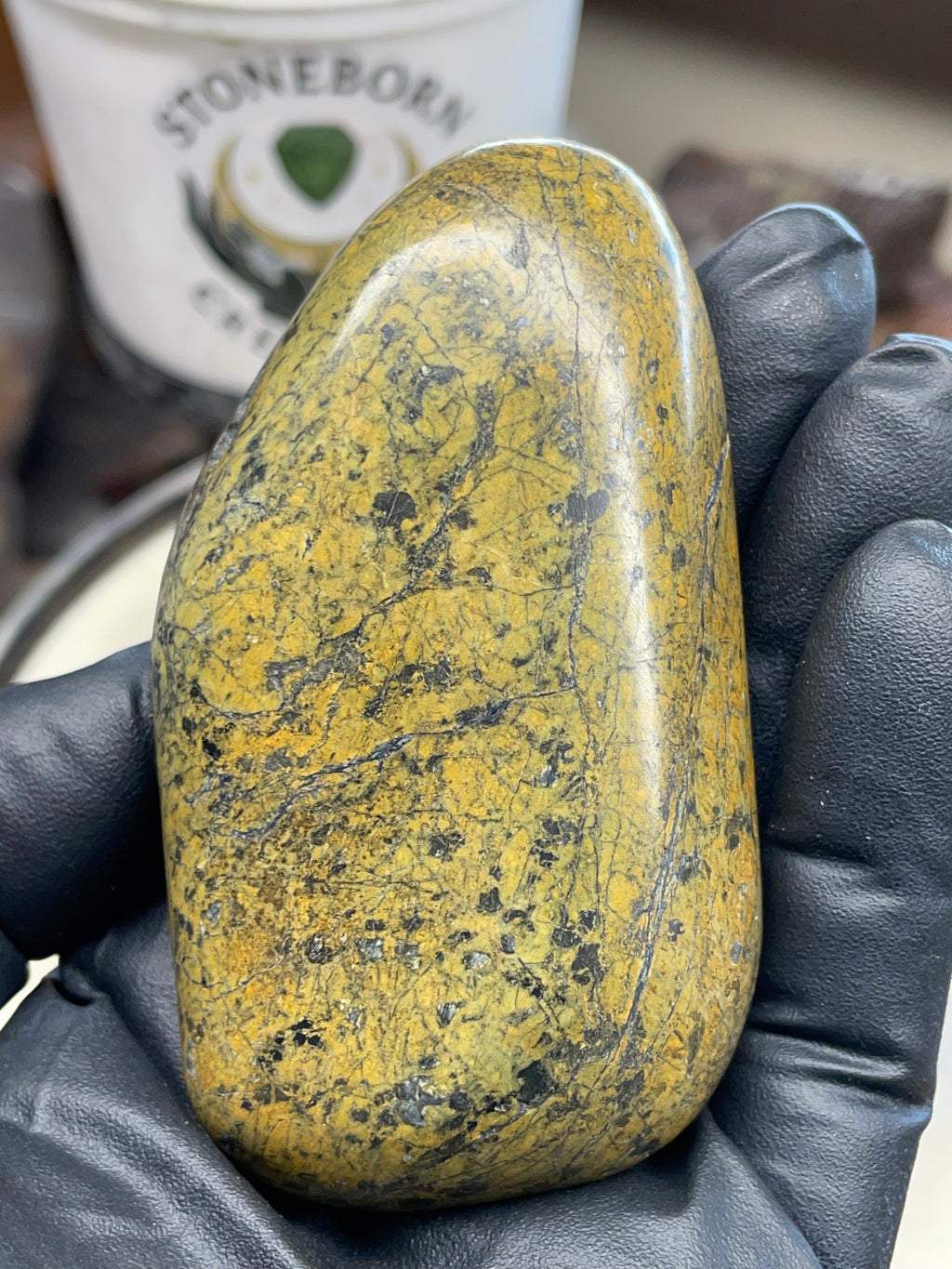 StoneBorn | Hand-Polished Serpentine Earth Stone