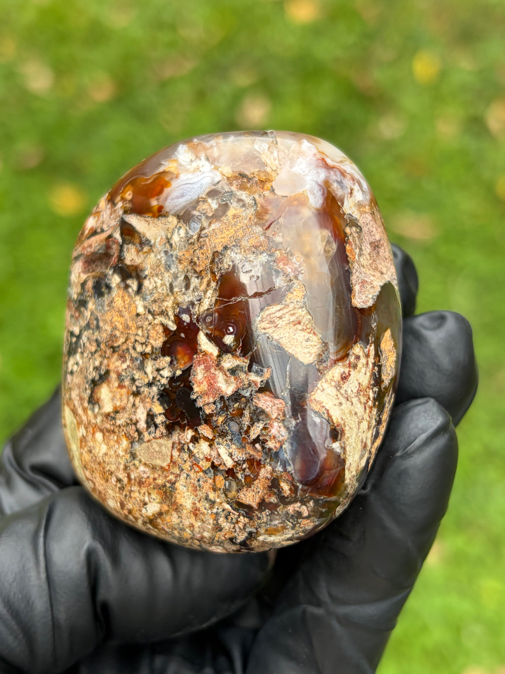 StoneBorn Creations Fire Agate — Hand-Polished Natural Stone