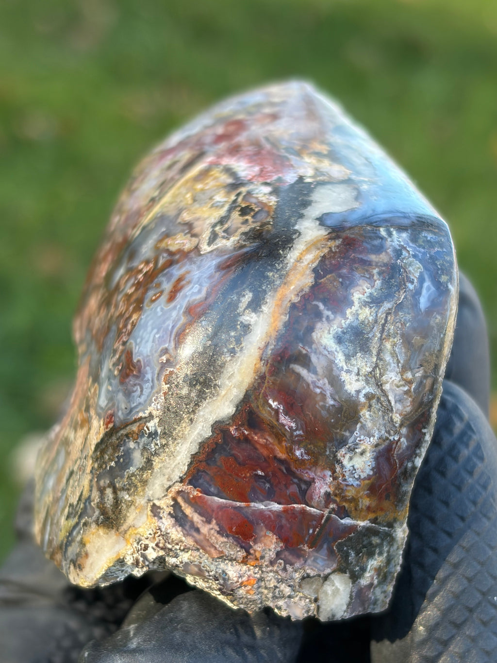 StoneBorn Creations – Multicolored Lace Agate | Hand-Polished Natural Display Stone