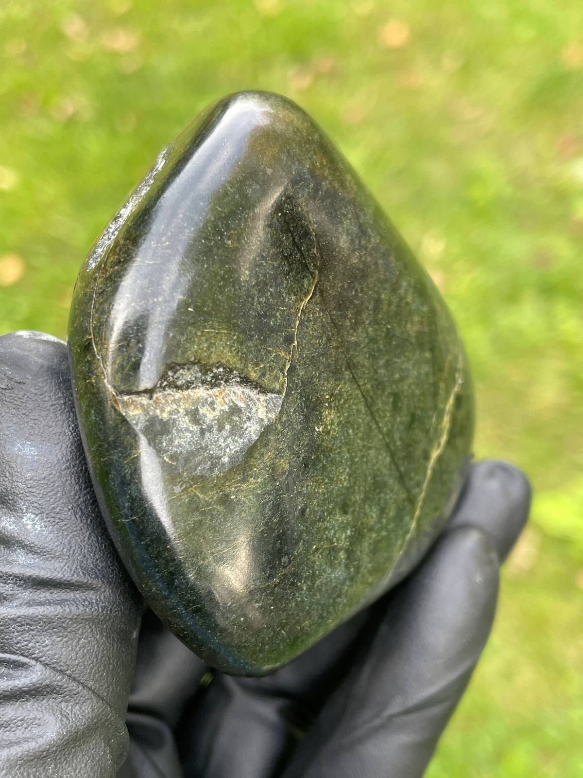 StoneBorn Creations Stream-Forged Green Stone – Hand Polished Natural Freeform