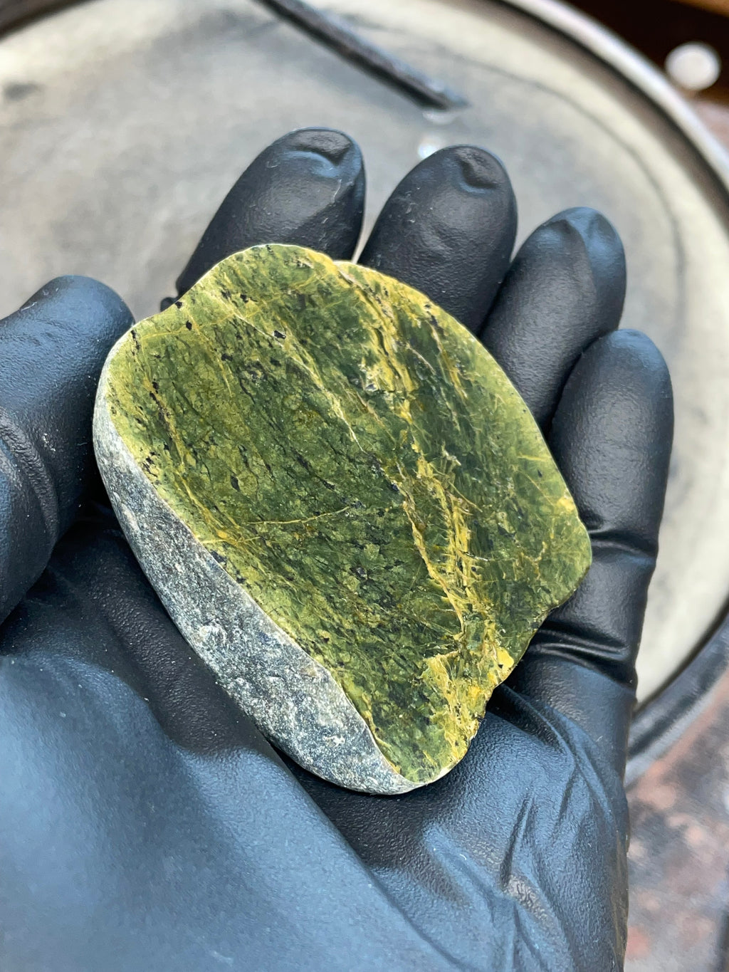 Hand-Polished Green Stone Slab | StoneBorn Creations