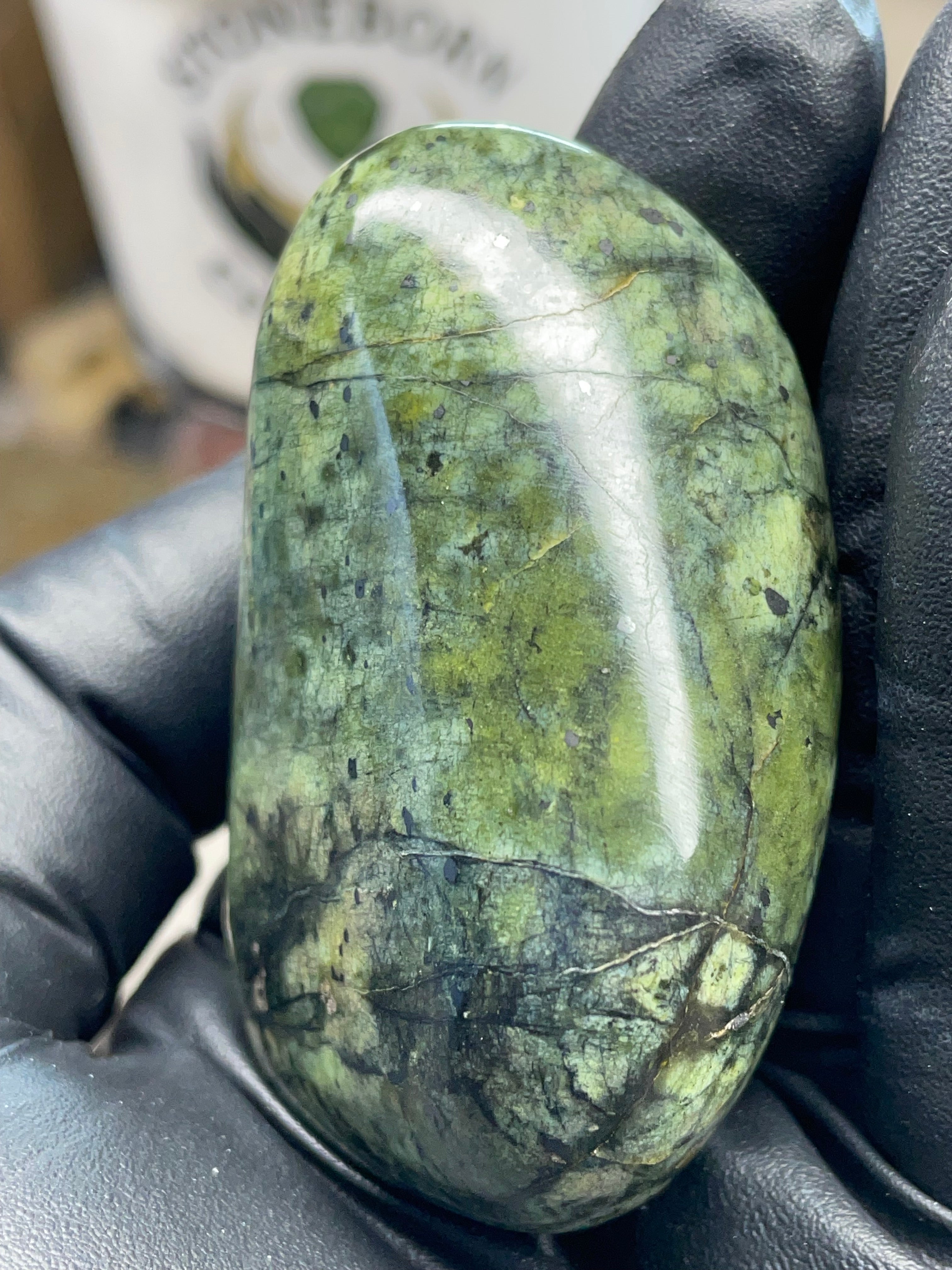 Hand-Polished Green Serpentine Freeform | StoneBorn Creations