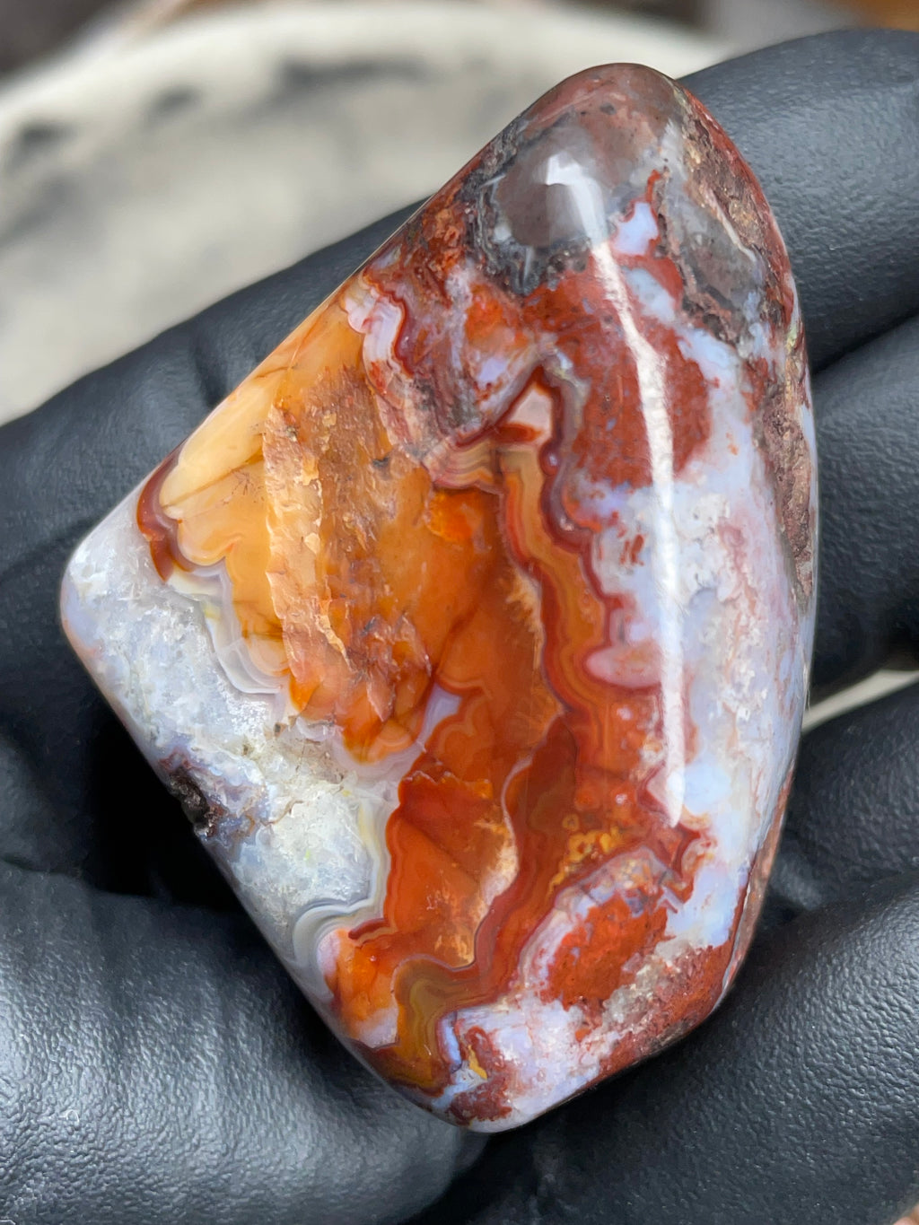Polished Lace Agate | Hand Polished Natural Stone | One of a Kind
