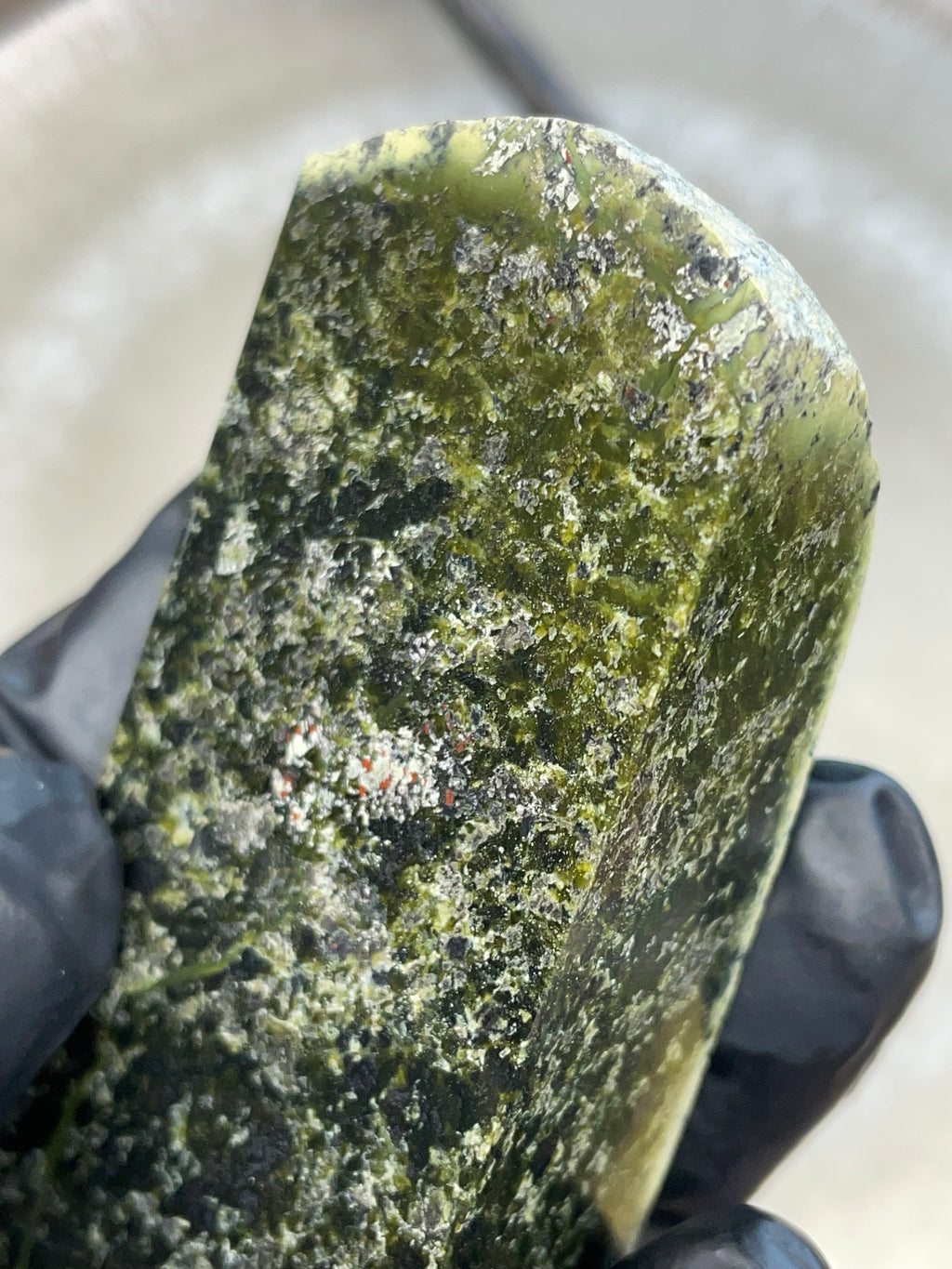 Hand-Polished Green Serpentine Slab | StoneBorn Creations