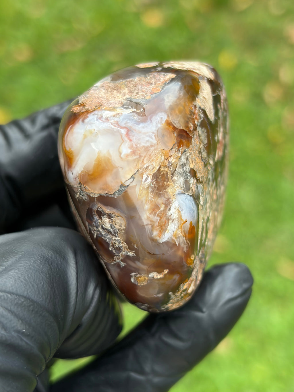 StoneBorn Creations Fire Agate — Hand-Polished Natural Stone