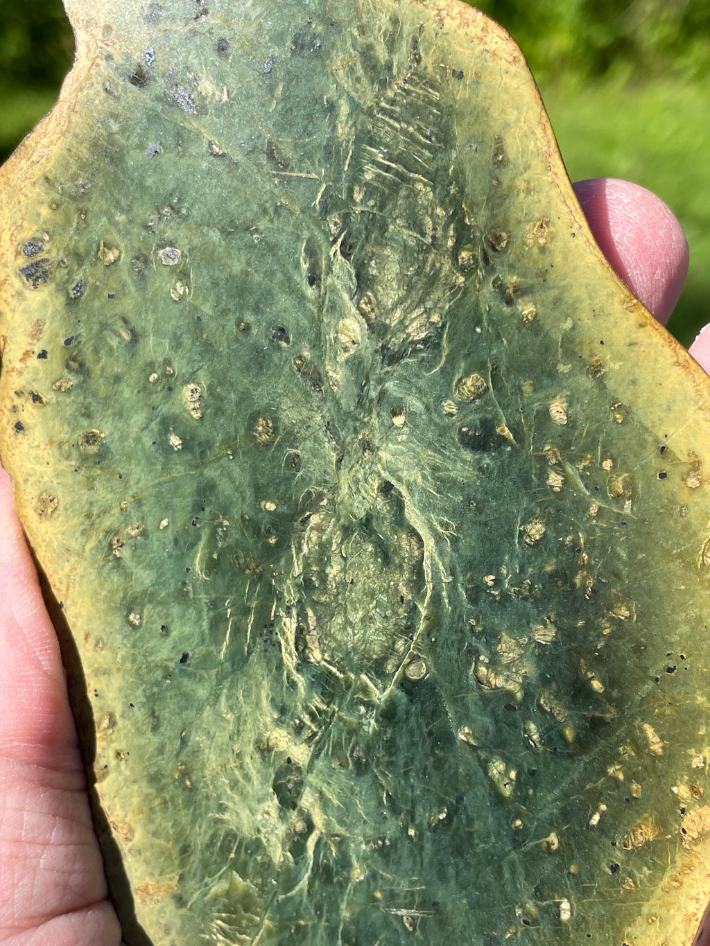 StoneBorn Creations Hand-Polished Vermont Serpentine Bookmatched Pair | One-of-a-Kind Natural Display Stones