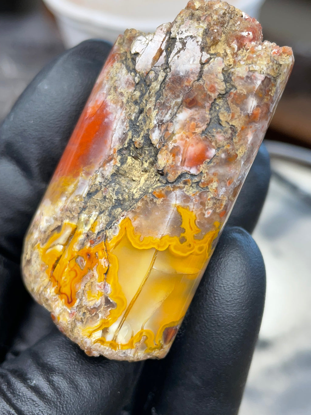 Hand-Polished Banded Agate — Raw & Refined StoneBorn Piece