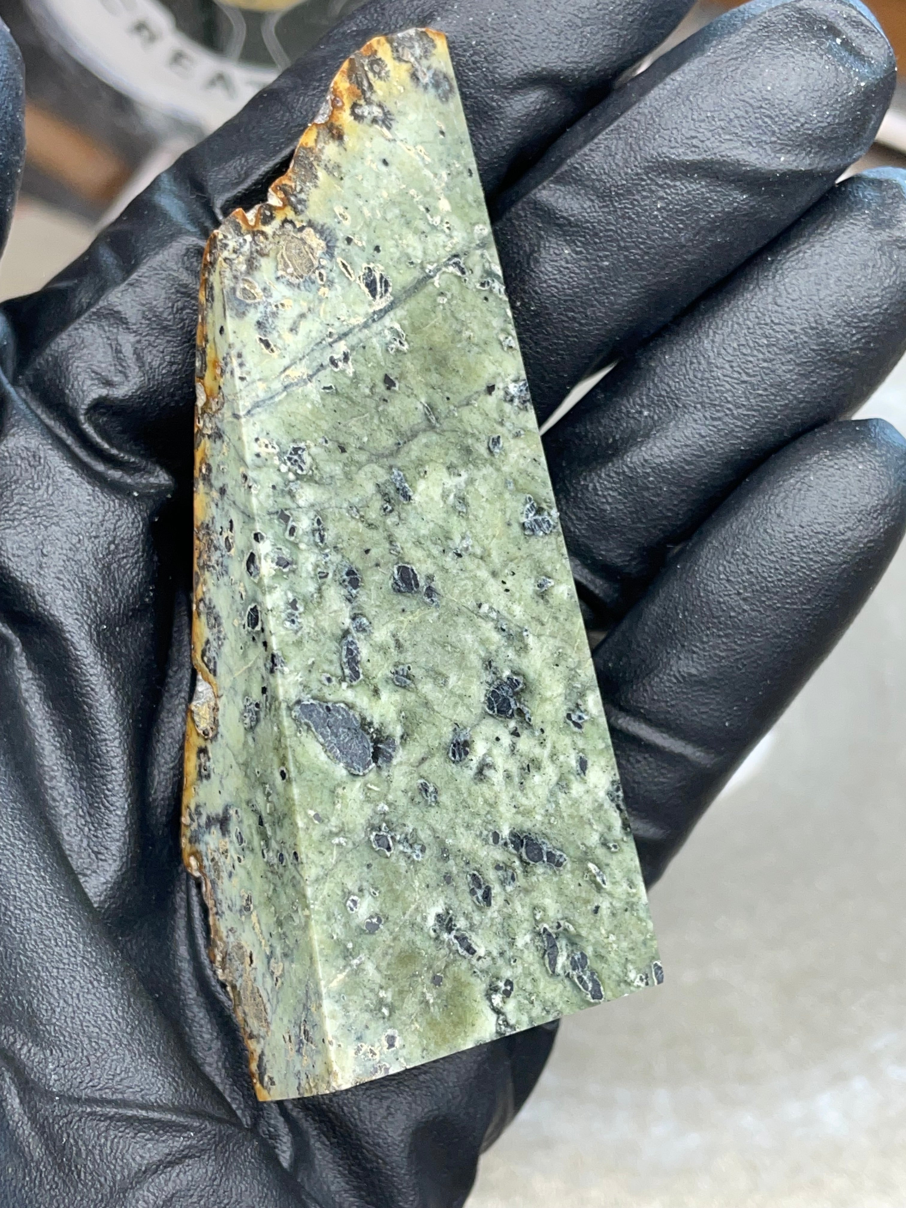 Hand-Polished Green Stone Slab | StoneBorn Creations