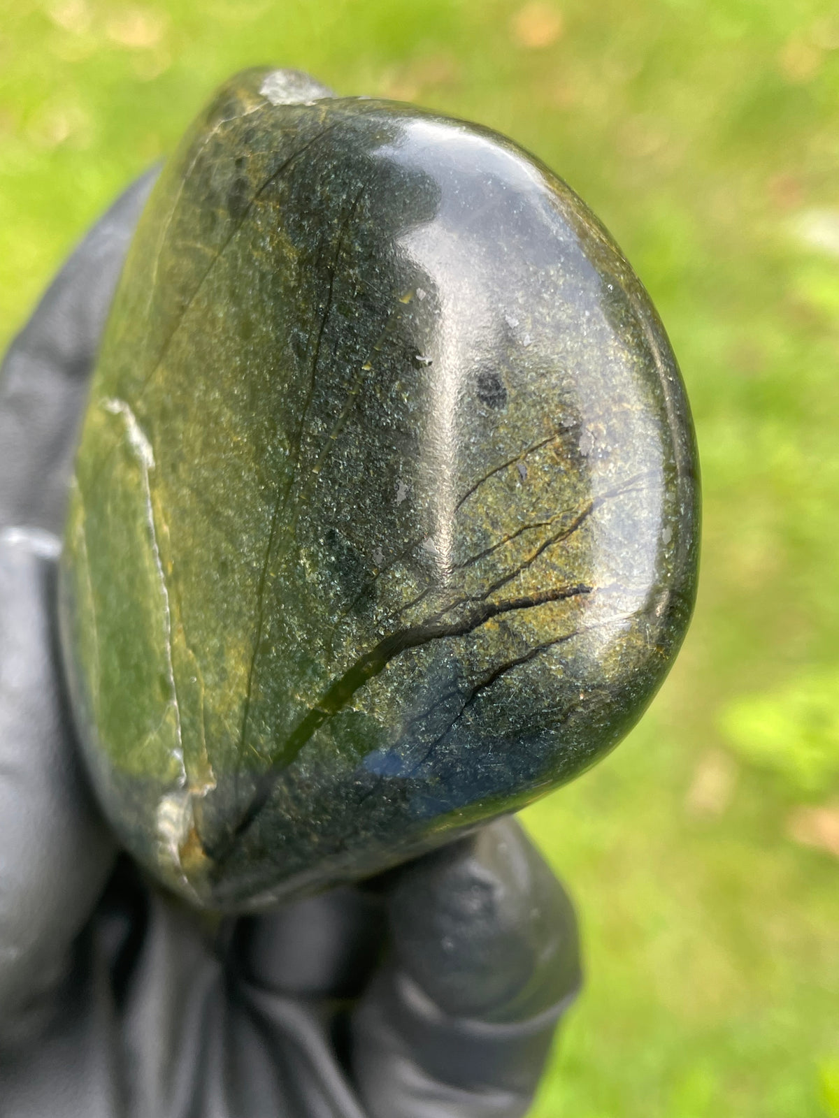 StoneBorn Creations Stream-Forged Green Stone – Hand Polished Natural Freeform