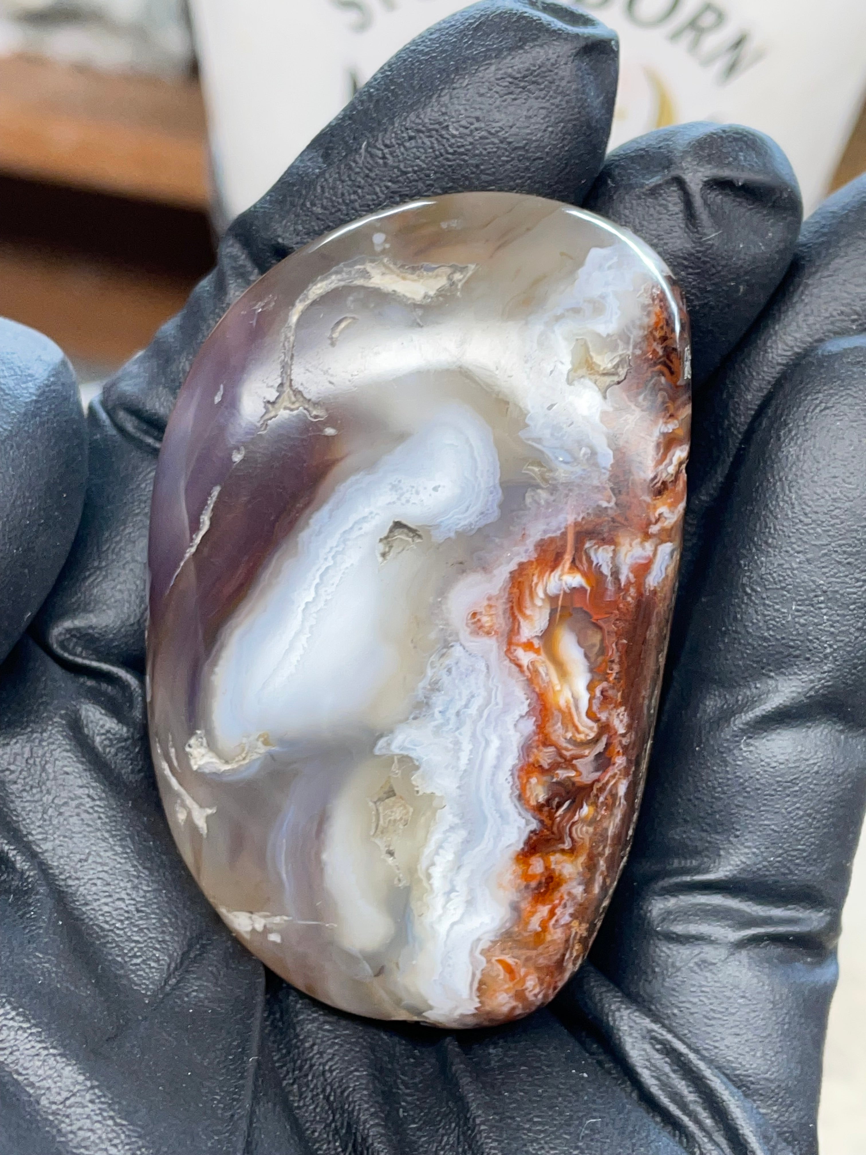 StoneBorn Fire Agate — Hand-Polished Natural Transformation
