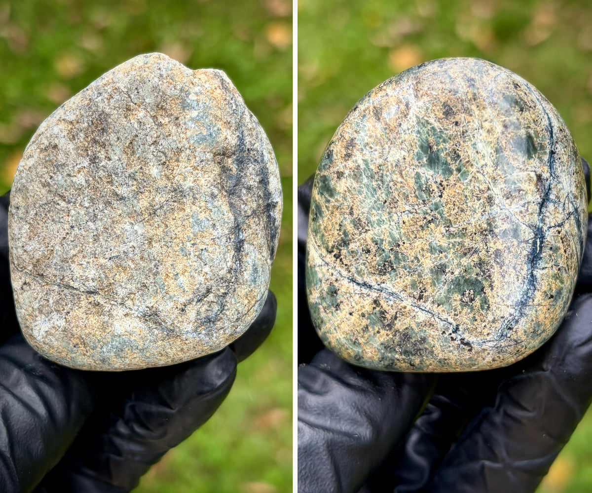 StoneBorn Creations Vermont Greenstone – Hand Polished Stream Stone