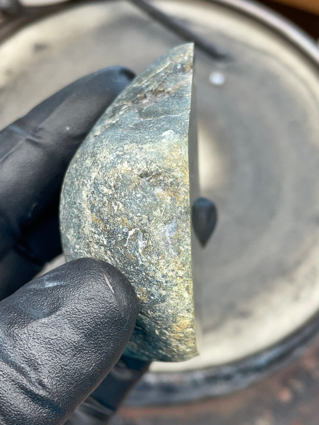 Hand-Polished Green Stone Slab | StoneBorn Creations