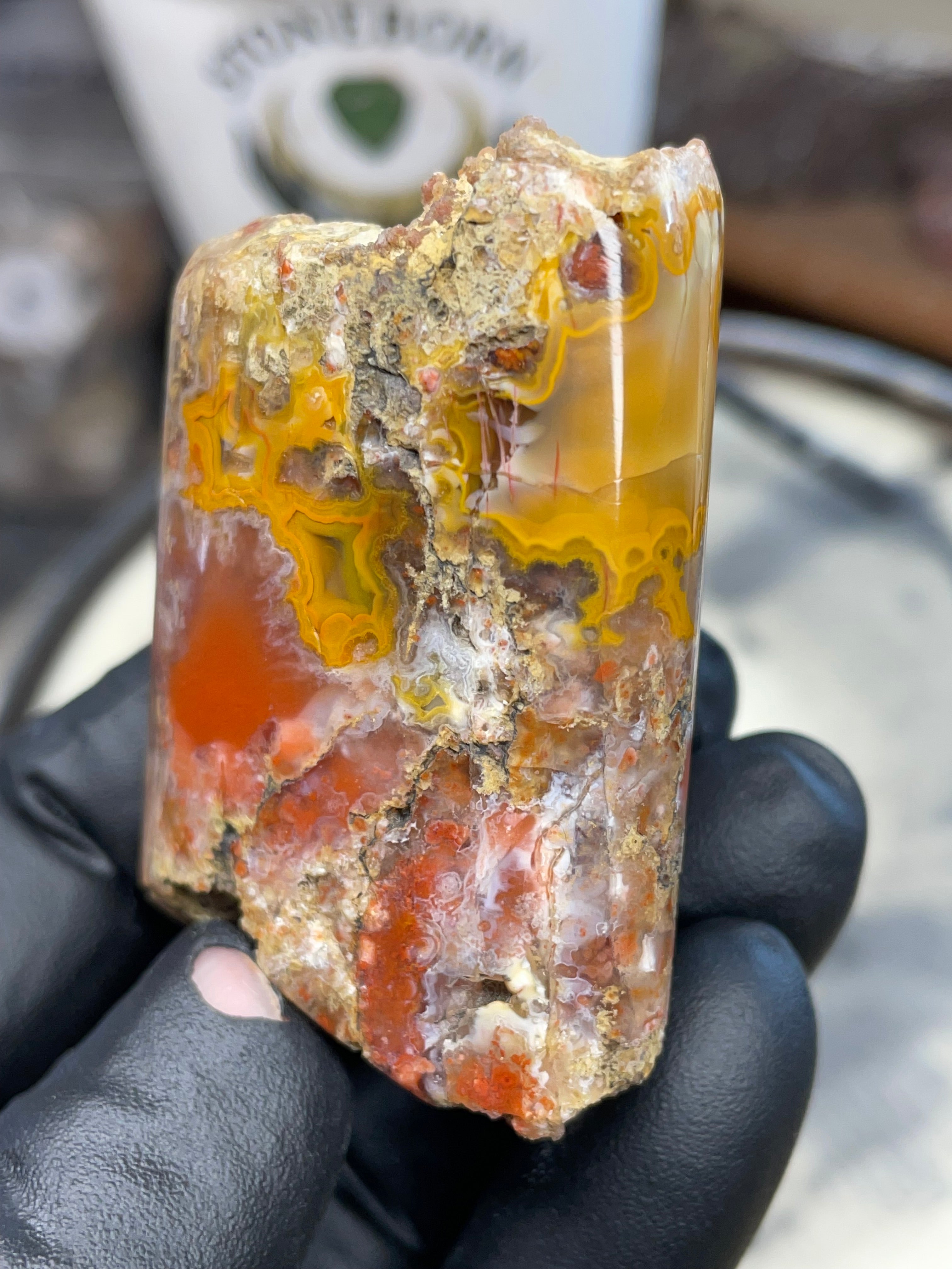 Hand-Polished Banded Agate — Raw & Refined StoneBorn Piece