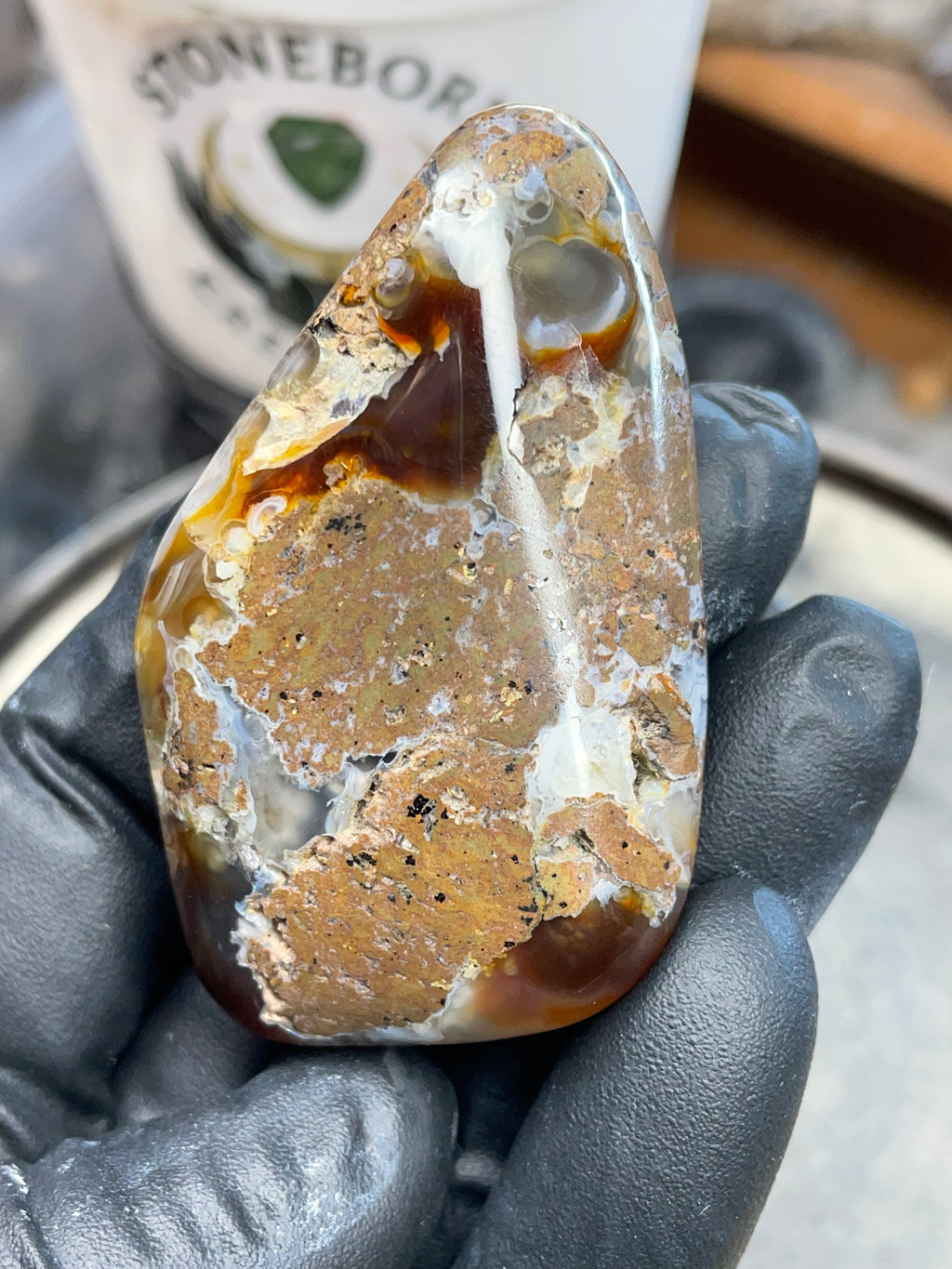 StoneBorn Fire Agate — Hand Shaped & Polished