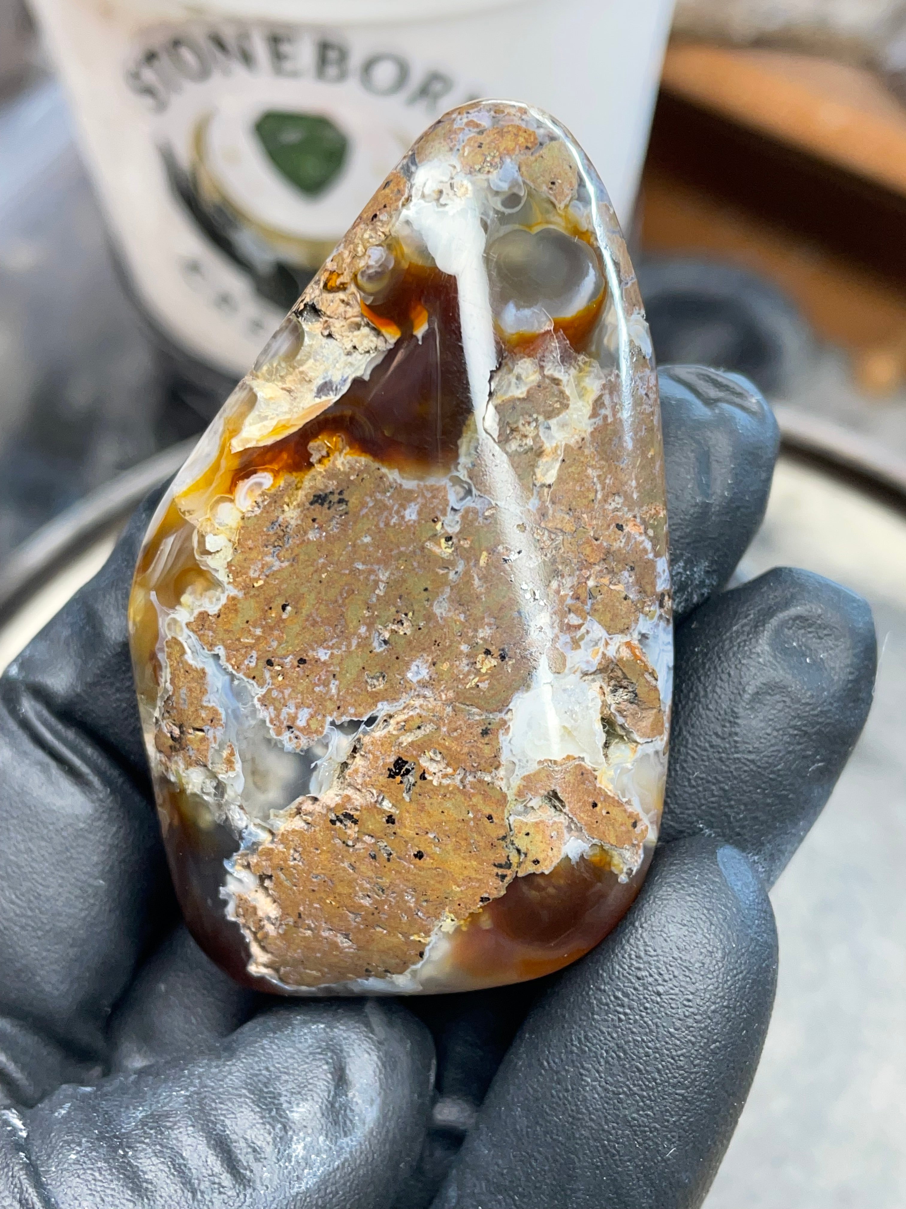 StoneBorn Fire Agate — Hand Shaped & Polished