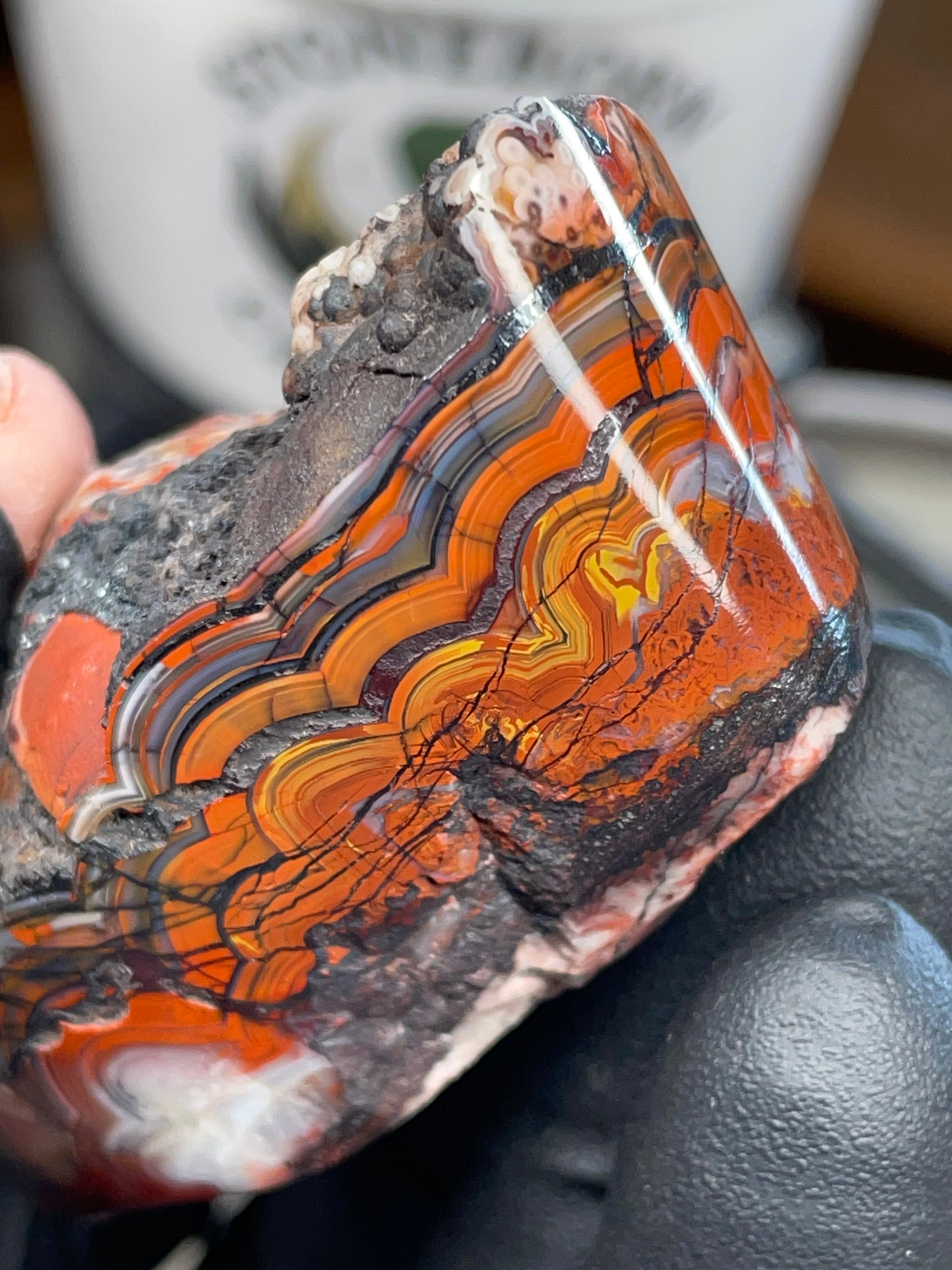 Hand Polished Banded Agate (Raw + Refined Edge)