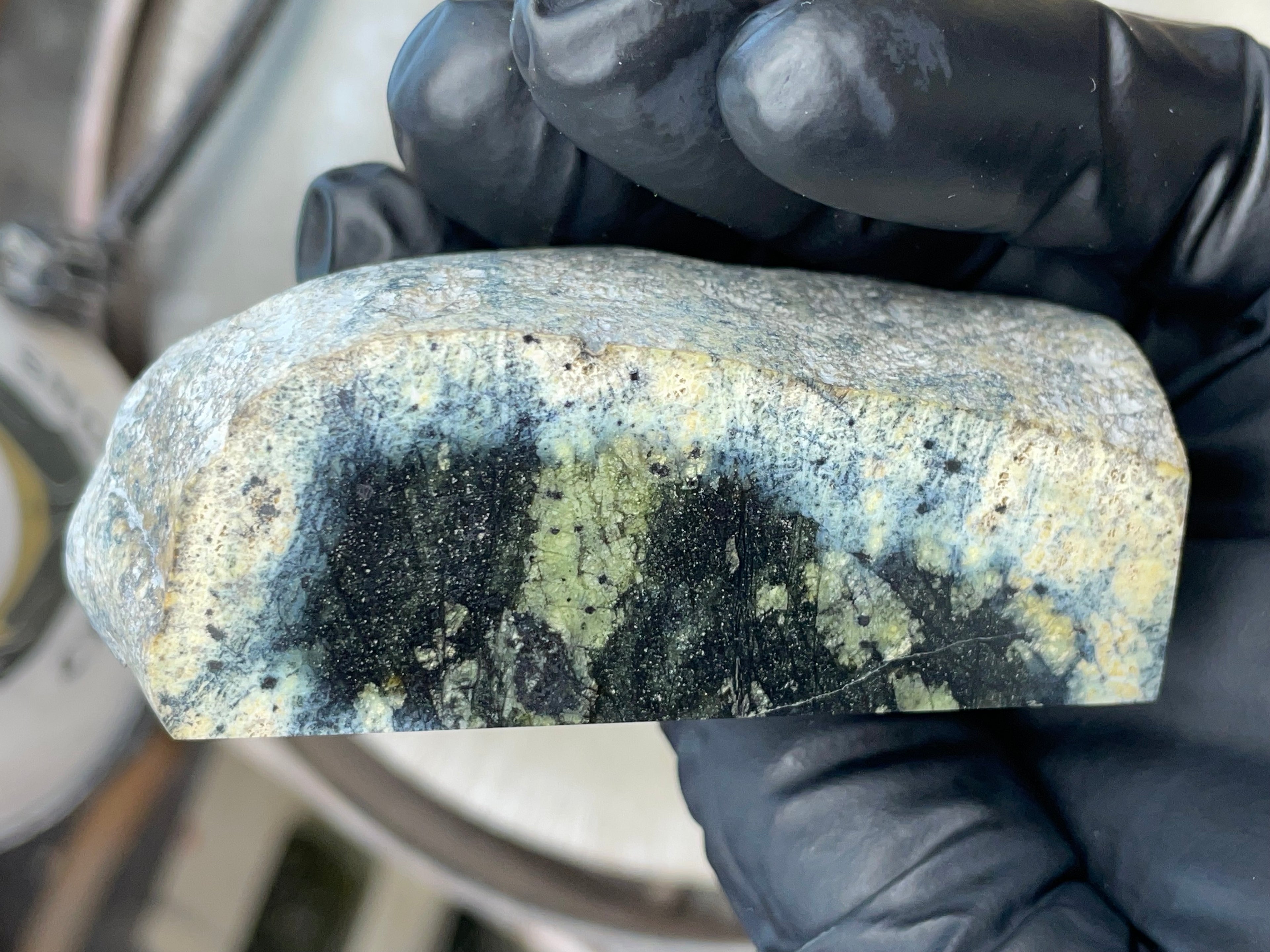 Hand-Polished Dark Green Serpentine Slab | StoneBorn Creations