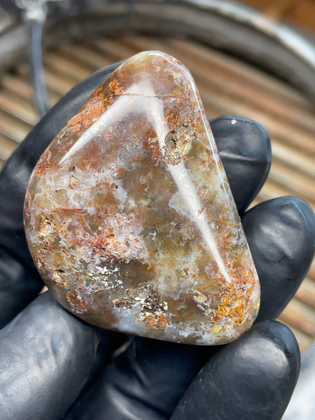 Polished Earth-Toned Agate | Hand-Finished Freeform Stone