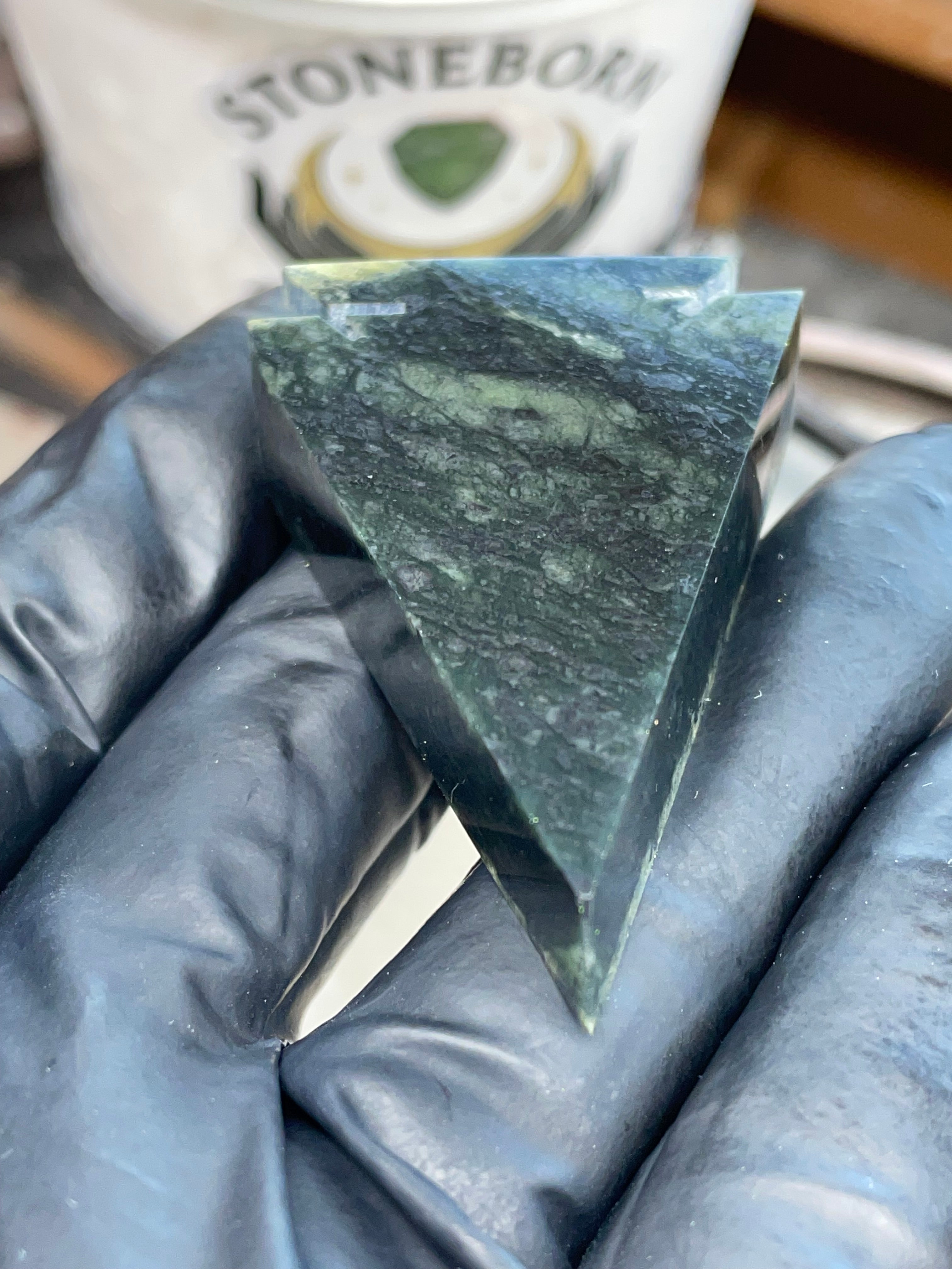 Custom Hand-Polished Green Stone Arrowhead
(StoneBorn Creations – One of One)