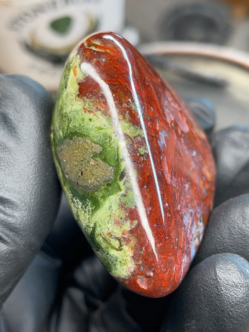 StoneBorn Creations | Hand-Polished Red Jasper & Greenstone Freeform