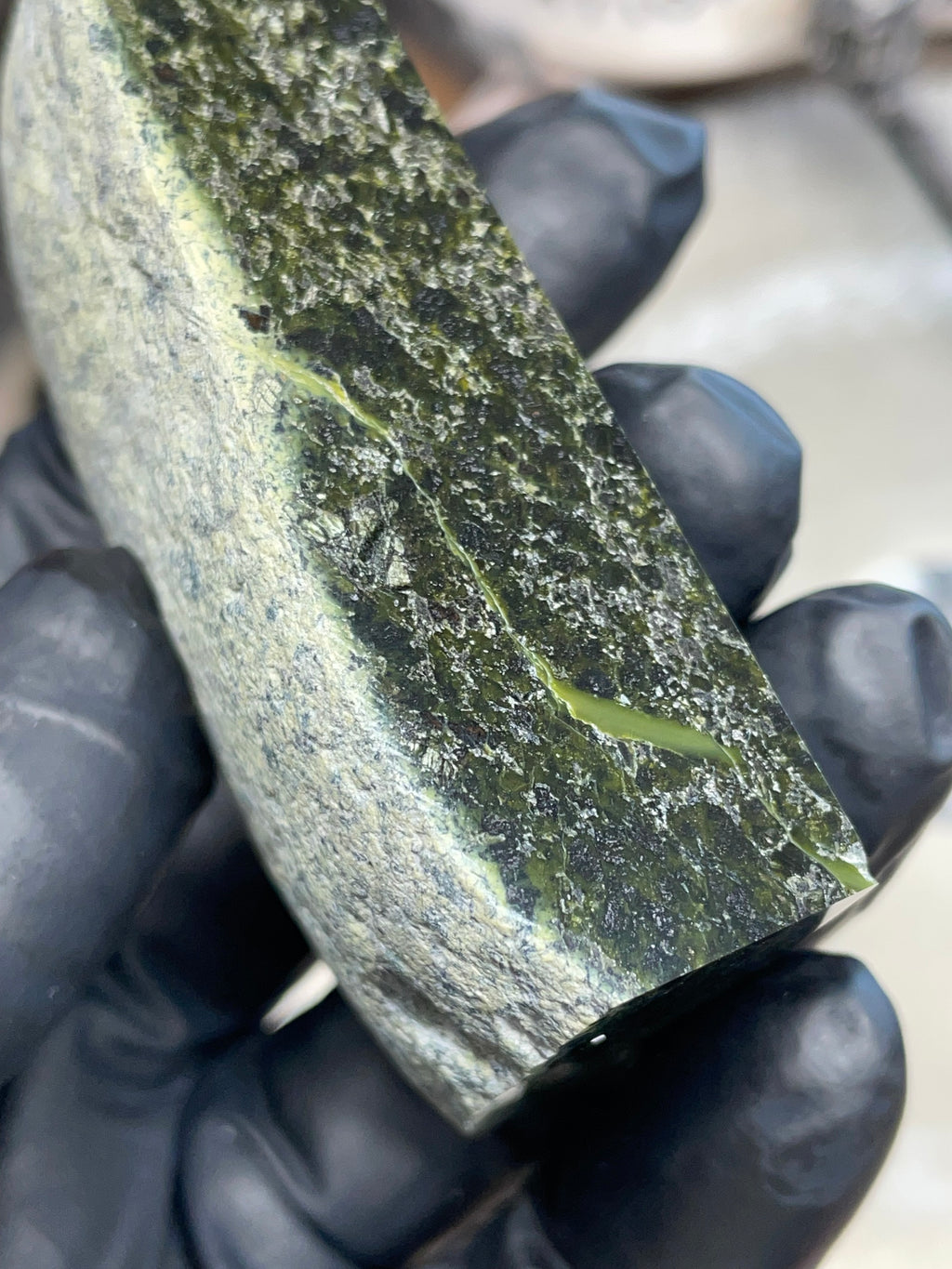 Hand-Polished Green Serpentine Slab | StoneBorn Creations